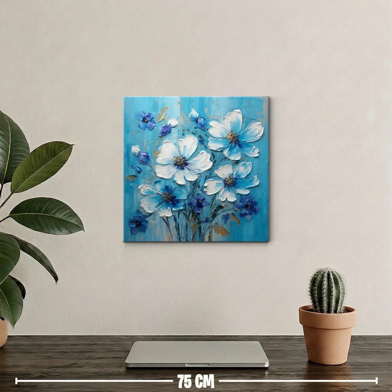 Maravilloso cuadro floral en tonos azules y blancos — miniatura 2