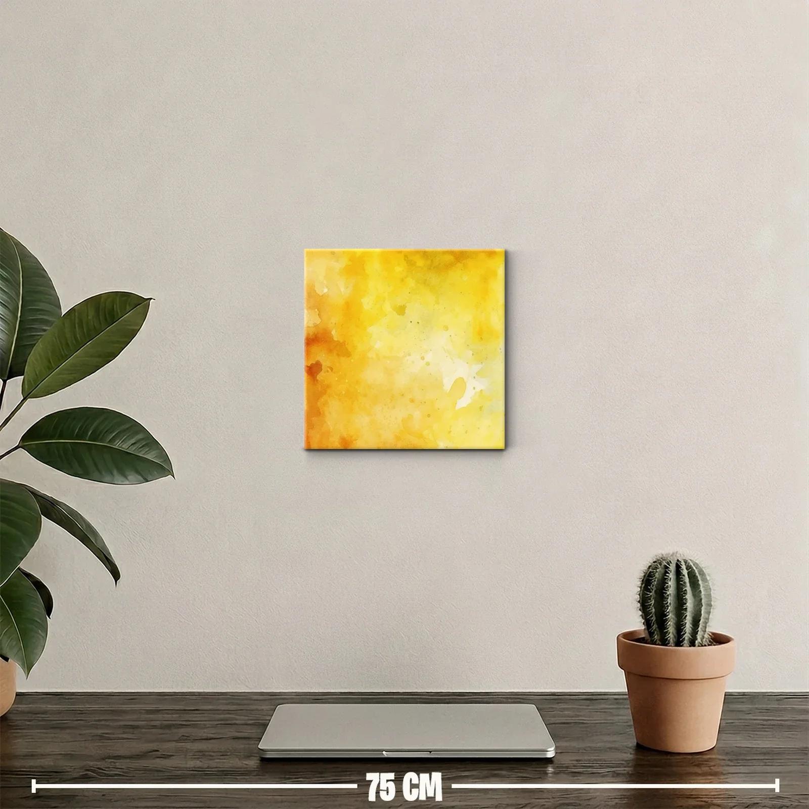 Cuadro abstracto en tonos cálidos y dorados luminosos — miniatura 2