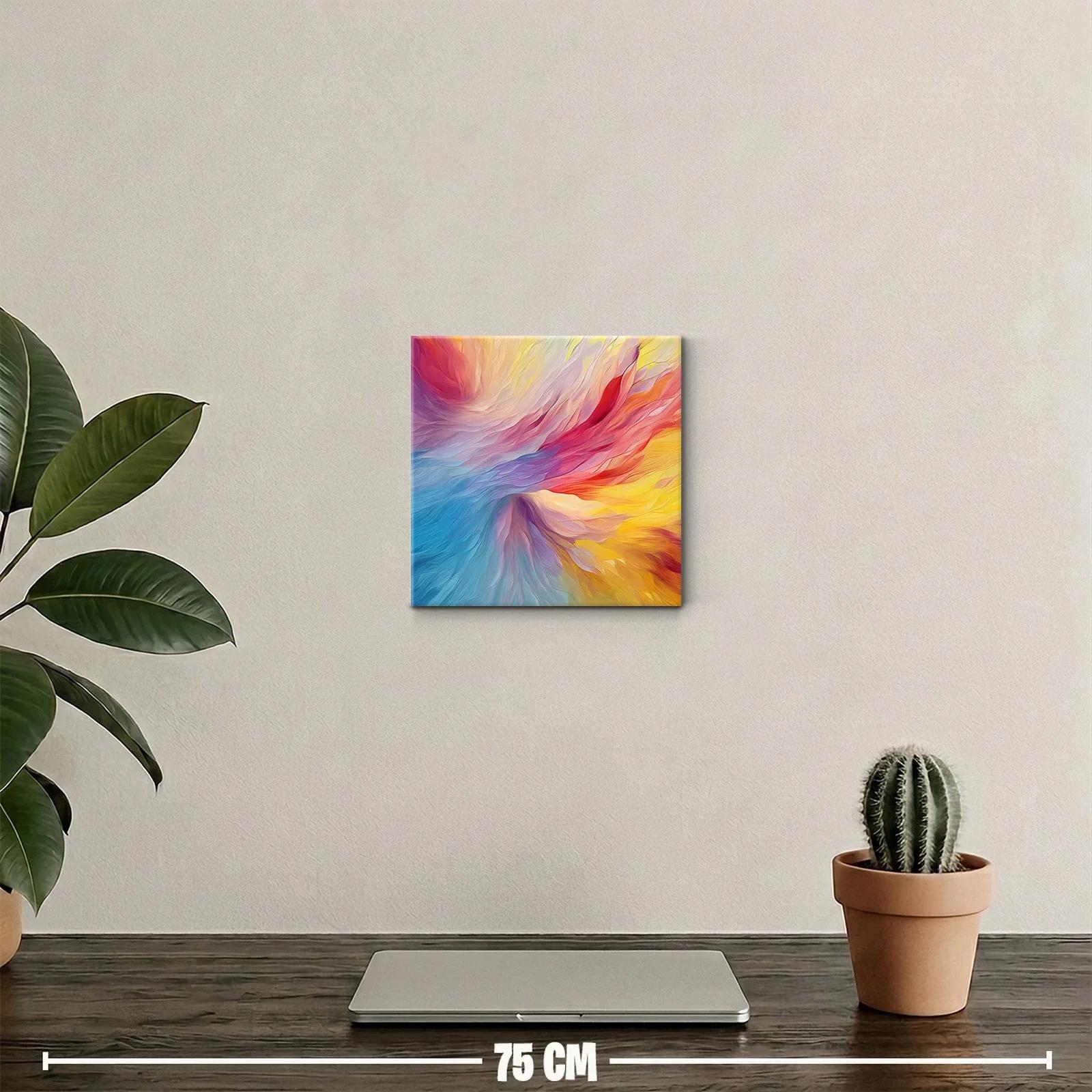 Cuadro abstracto con flujos de color vivos y dinámicos — miniatura 2