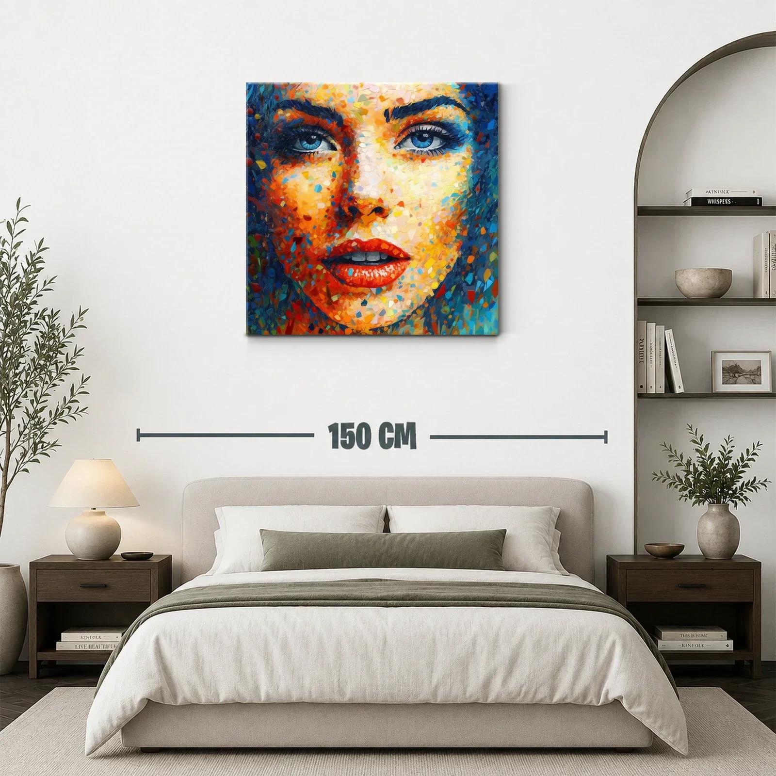 Retrato vibrante de rostro femenino con mirada intensa — miniatura 3