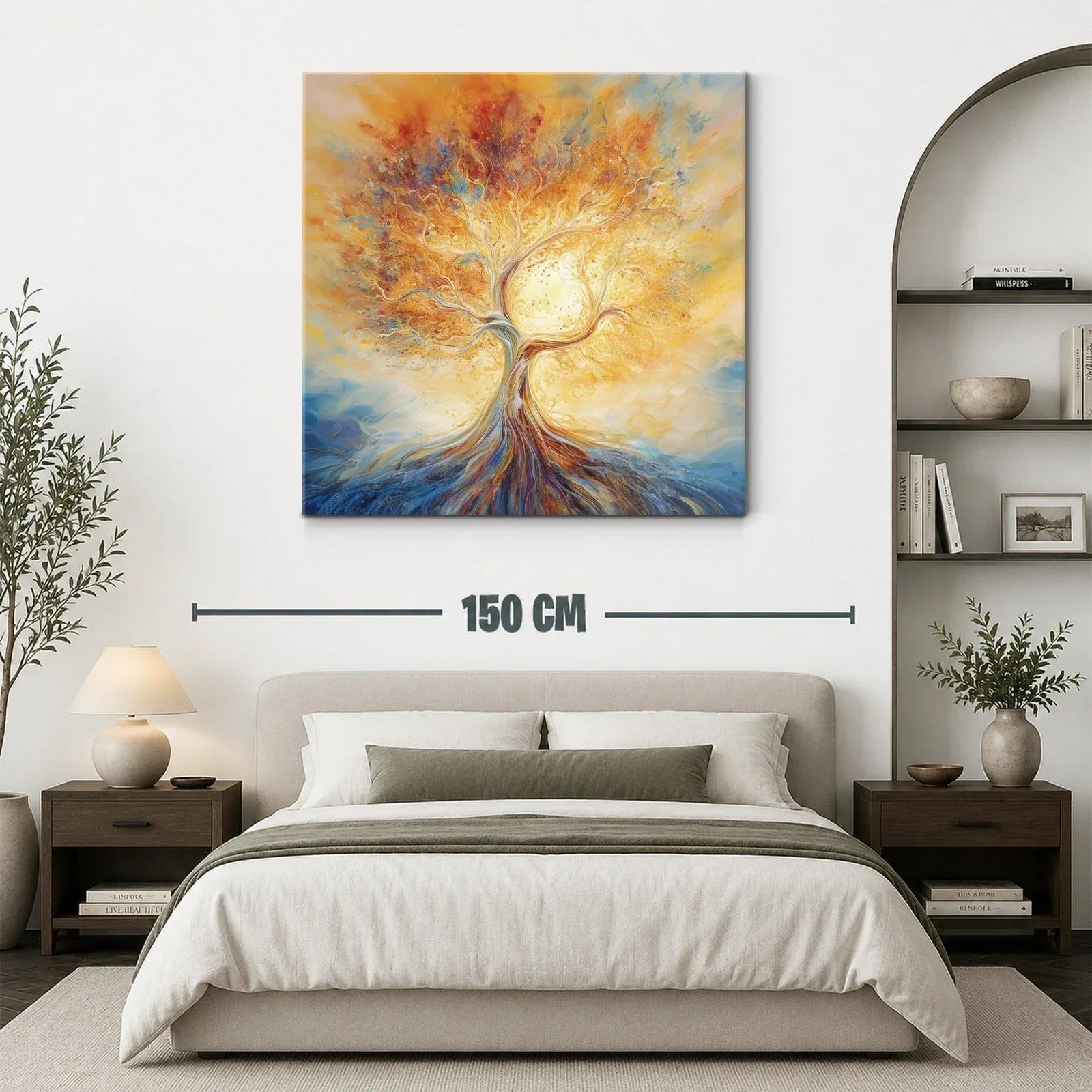 Árbol de luz y energía en tonos cálidos y azules — miniatura 3