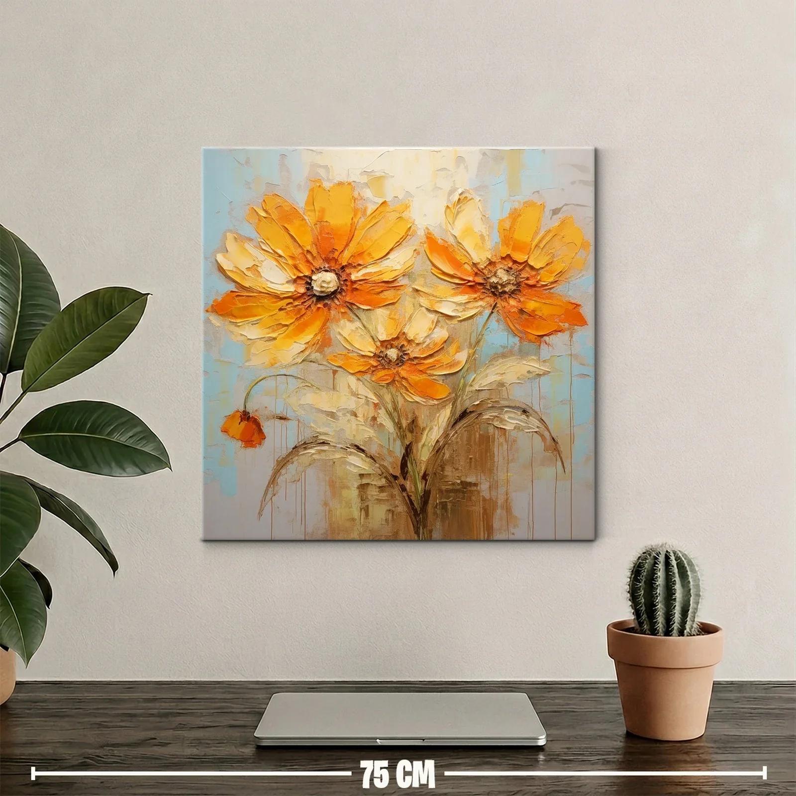 Explosión de flores naranjas en tonos cálidos y suaves — miniatura 2