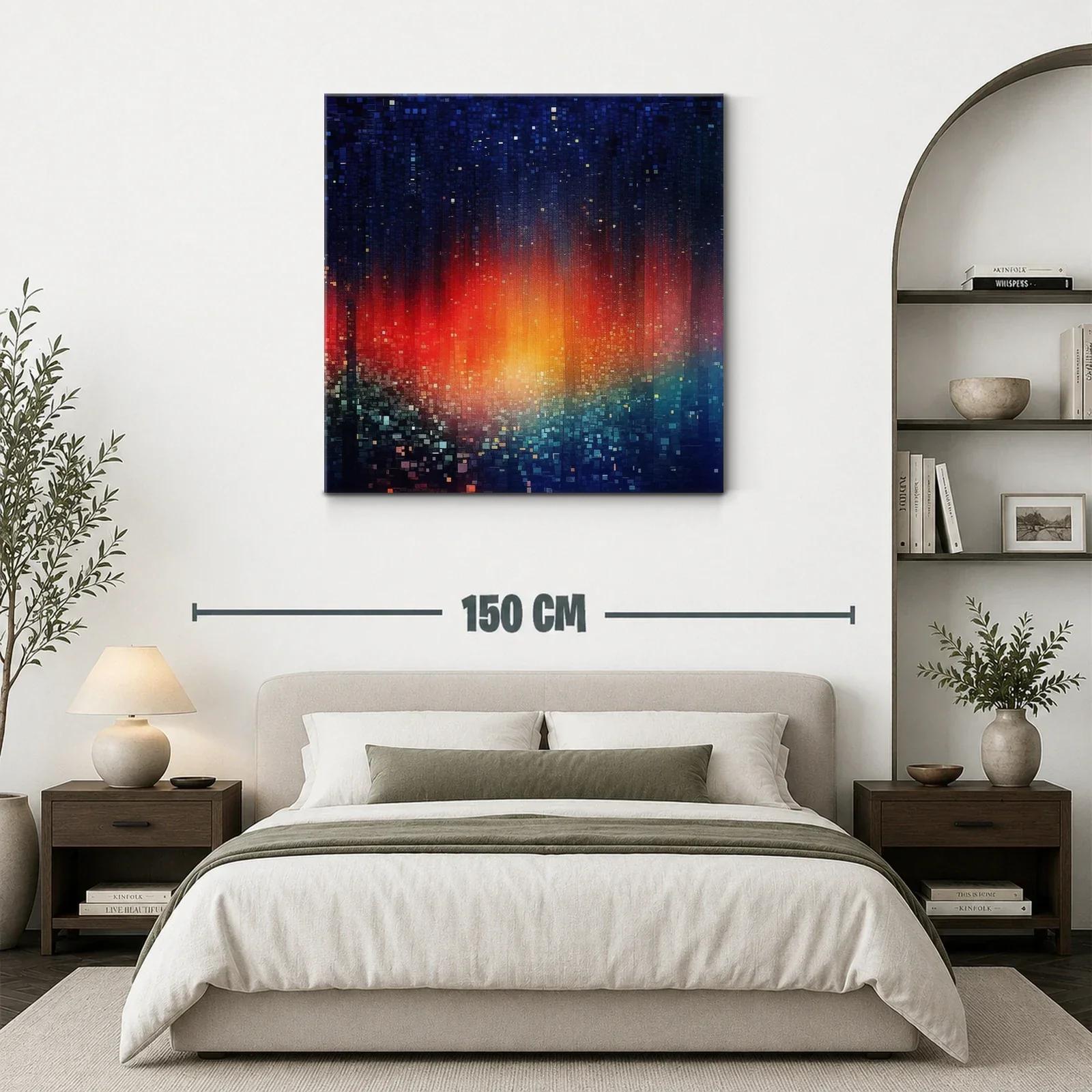 Espectro vibrante en cuadros pixelados abstractos — miniatura 3