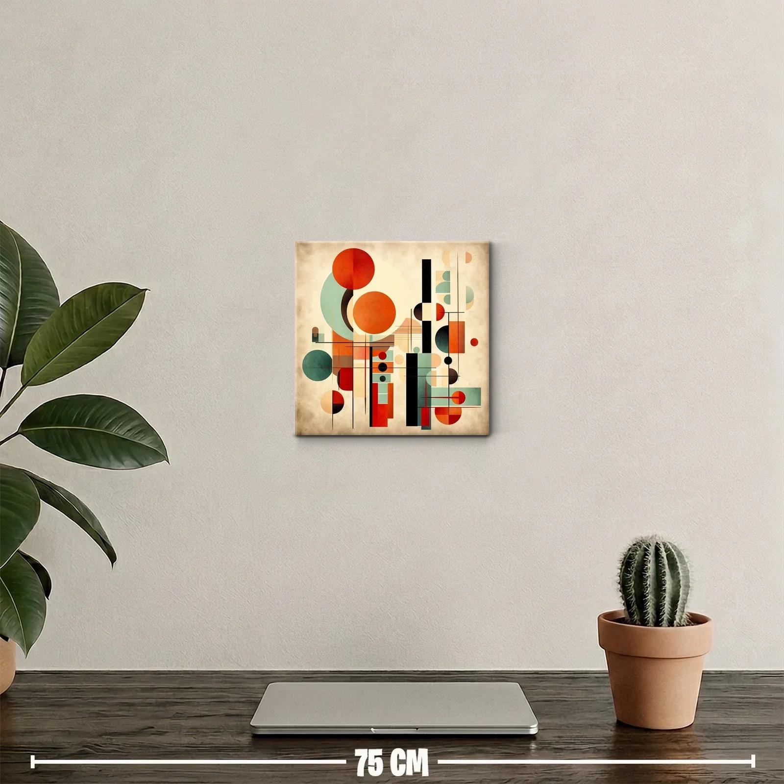 Composición abstracta con formas geométricas en tonos cálidos — miniatura 2