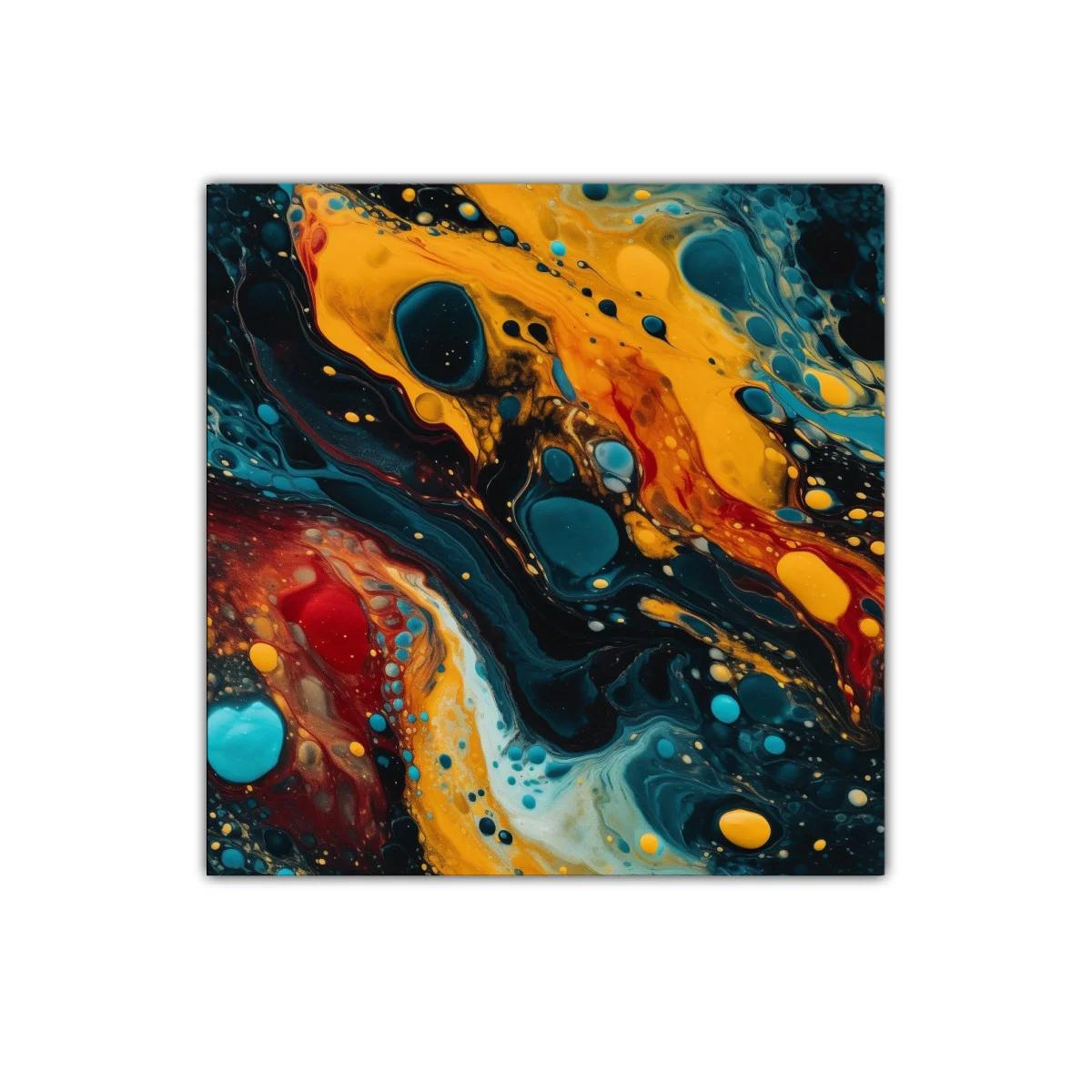 Arte abstracto con vibrantes tonos cálidos y fríos — miniatura 1