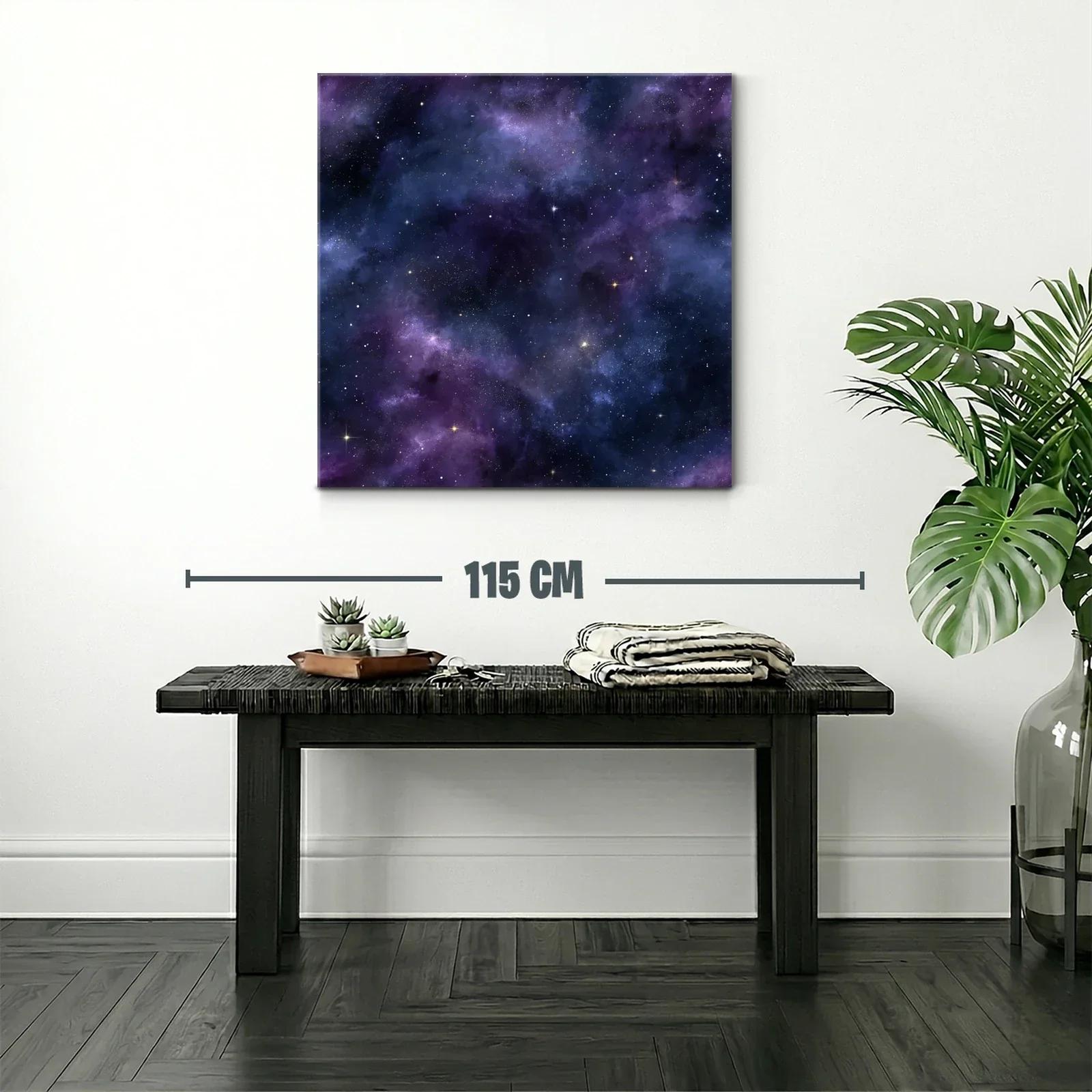 Cuadro de galaxia con tonos morados y azul oscuro — miniatura 2