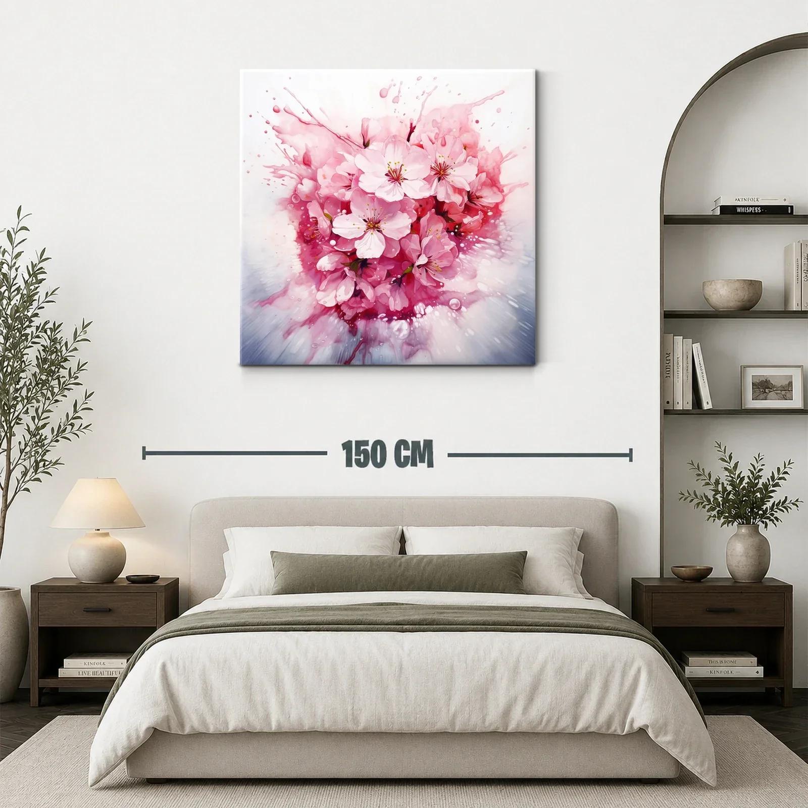 Composición de flores rosas con efecto estallido vibrante — miniatura 3