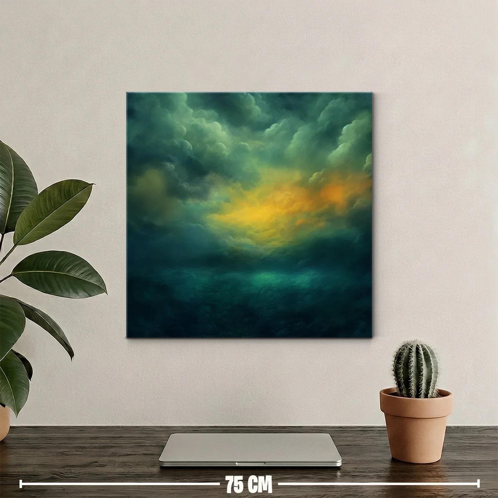 Cielo dramático con tonos cálidos y fríos en calma — miniatura 2