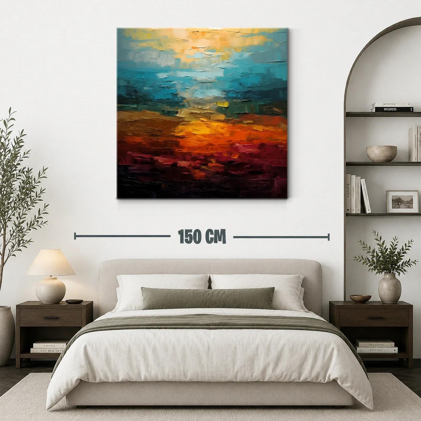 Atardecer Abstracto en Vivos Tonos Cálidos y Fríos — miniatura 3