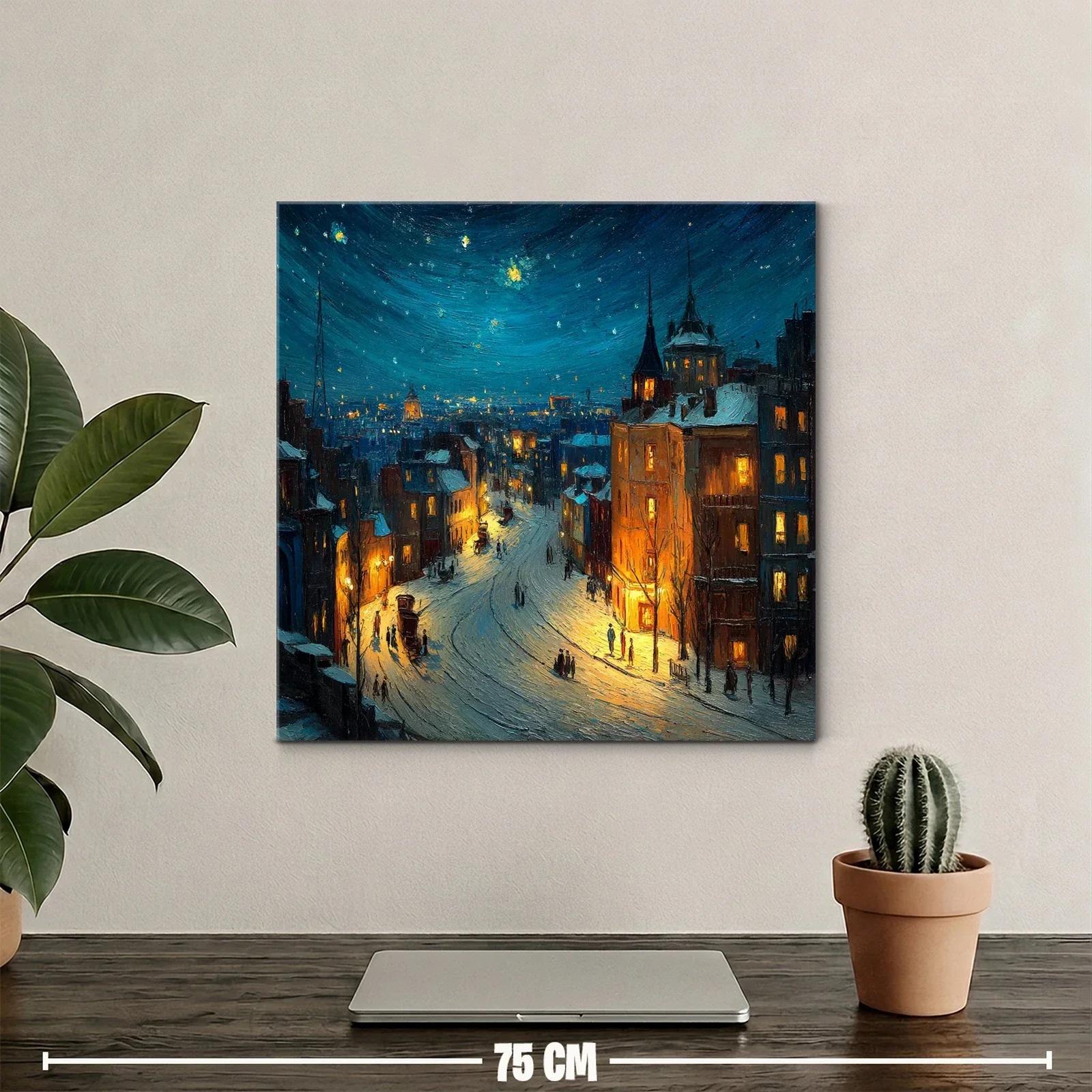 Atardecer nocturno en ciudad con luces cálidas — miniatura 2