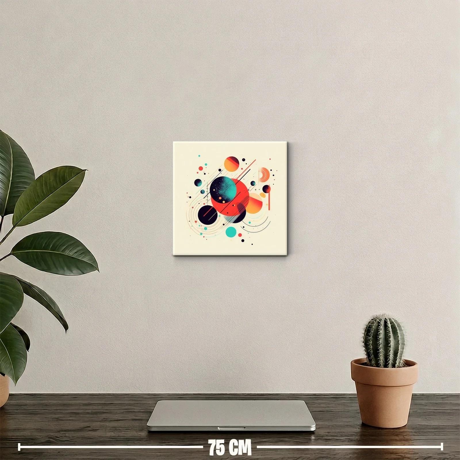 Composición abstracta con círculos en tonos vibrantes — miniatura 2