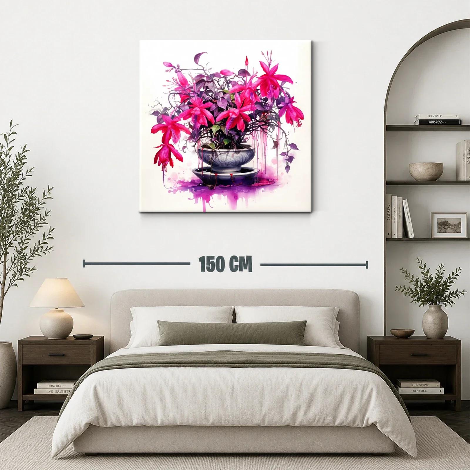 Exuberancia floral en tonos fucsia y violeta elegante — miniatura 3