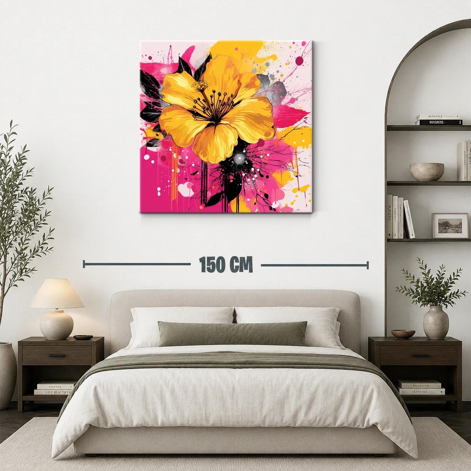 Flor vibrante en tonos amarillos y fucsias impactantes — miniatura 3