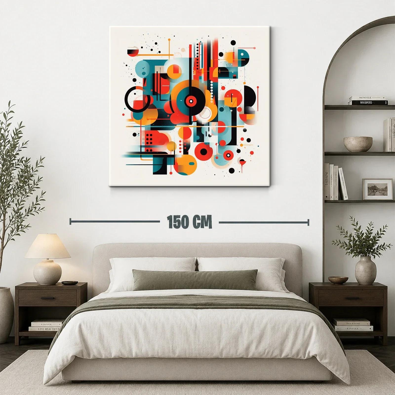 Composición abstracta con vibrante paleta geométrica y formas dinámicas — miniatura 3