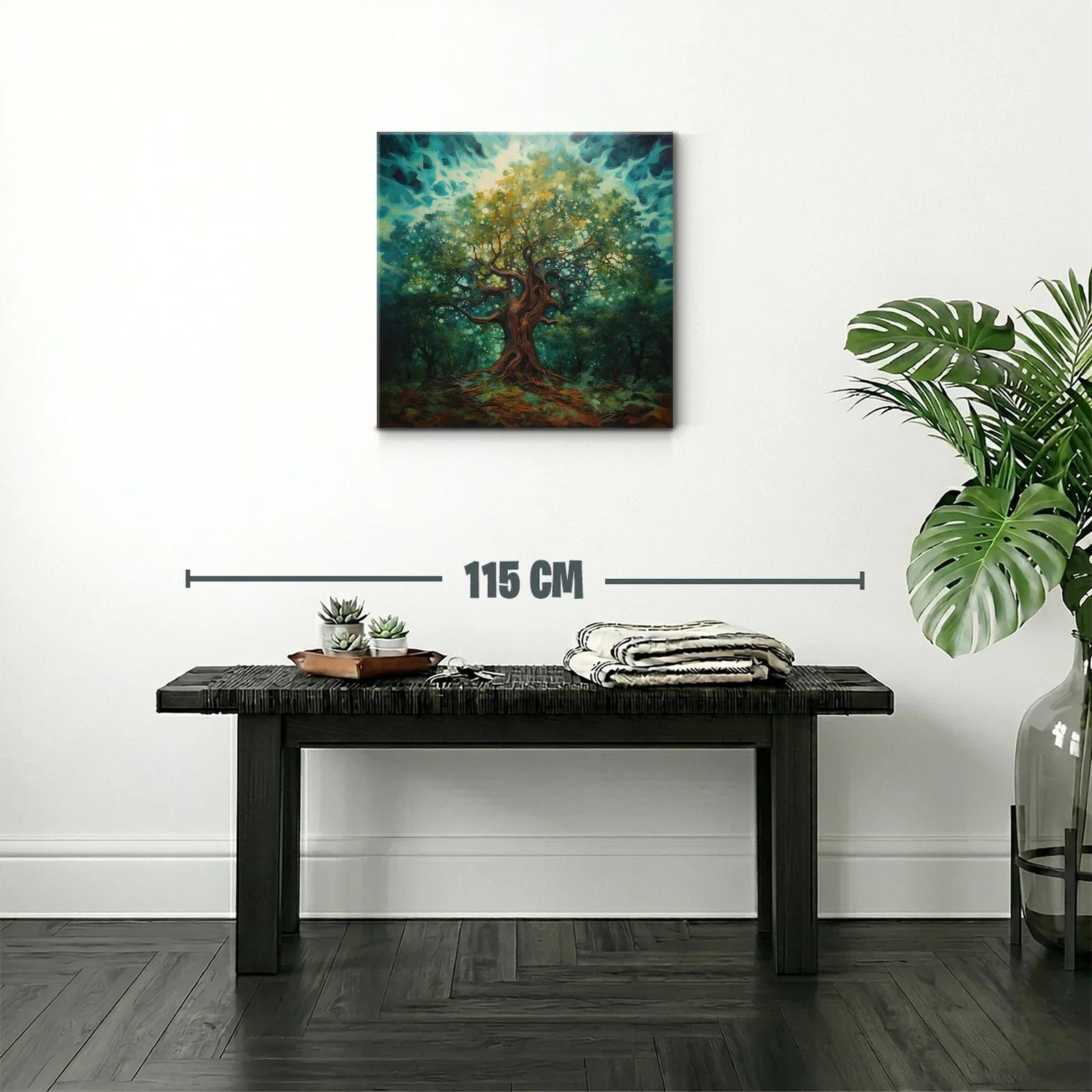 Árbol místico con luces en bosque encantado — miniatura 2