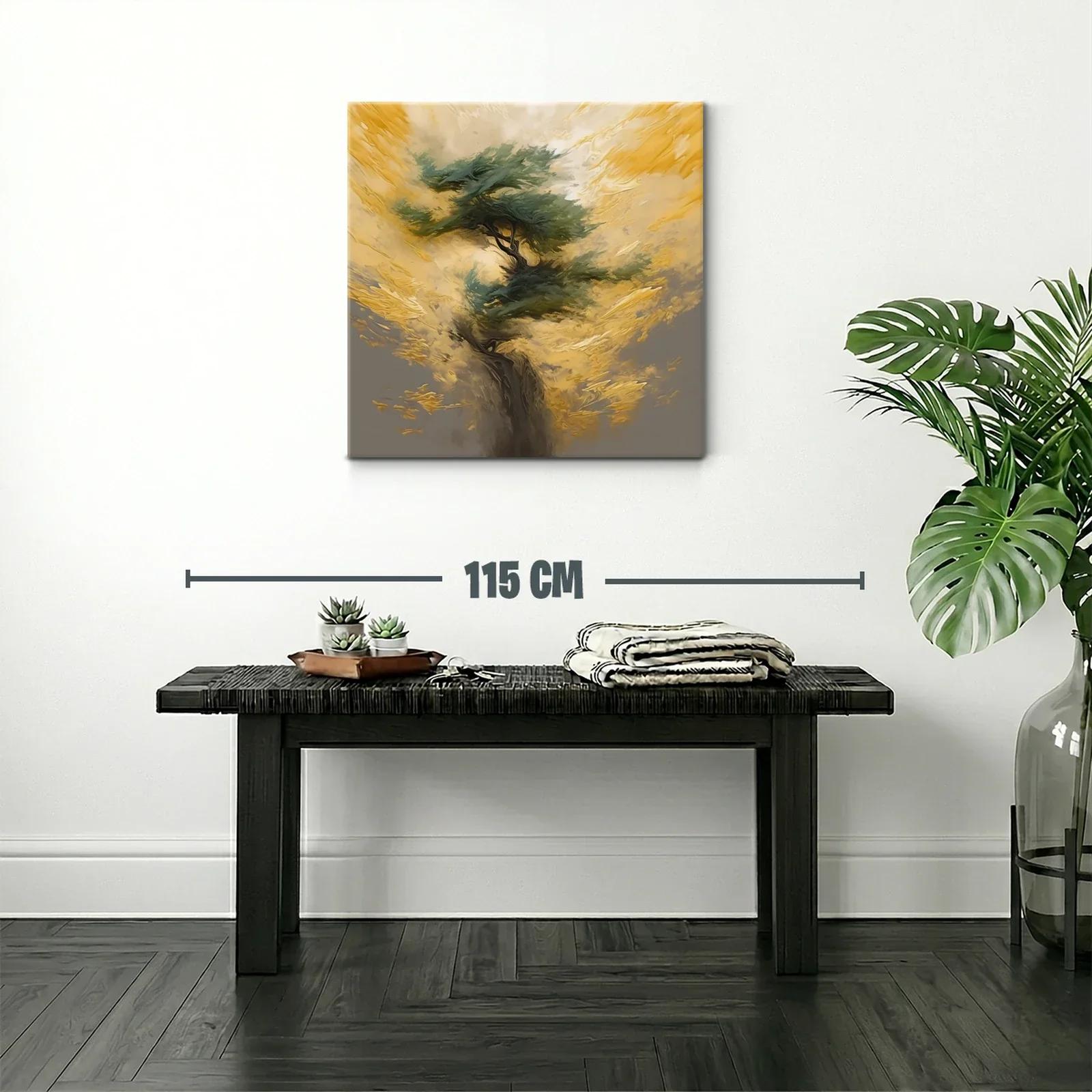 Árbol en tonos dorados con atmósfera etérea y vibrante — miniatura 2