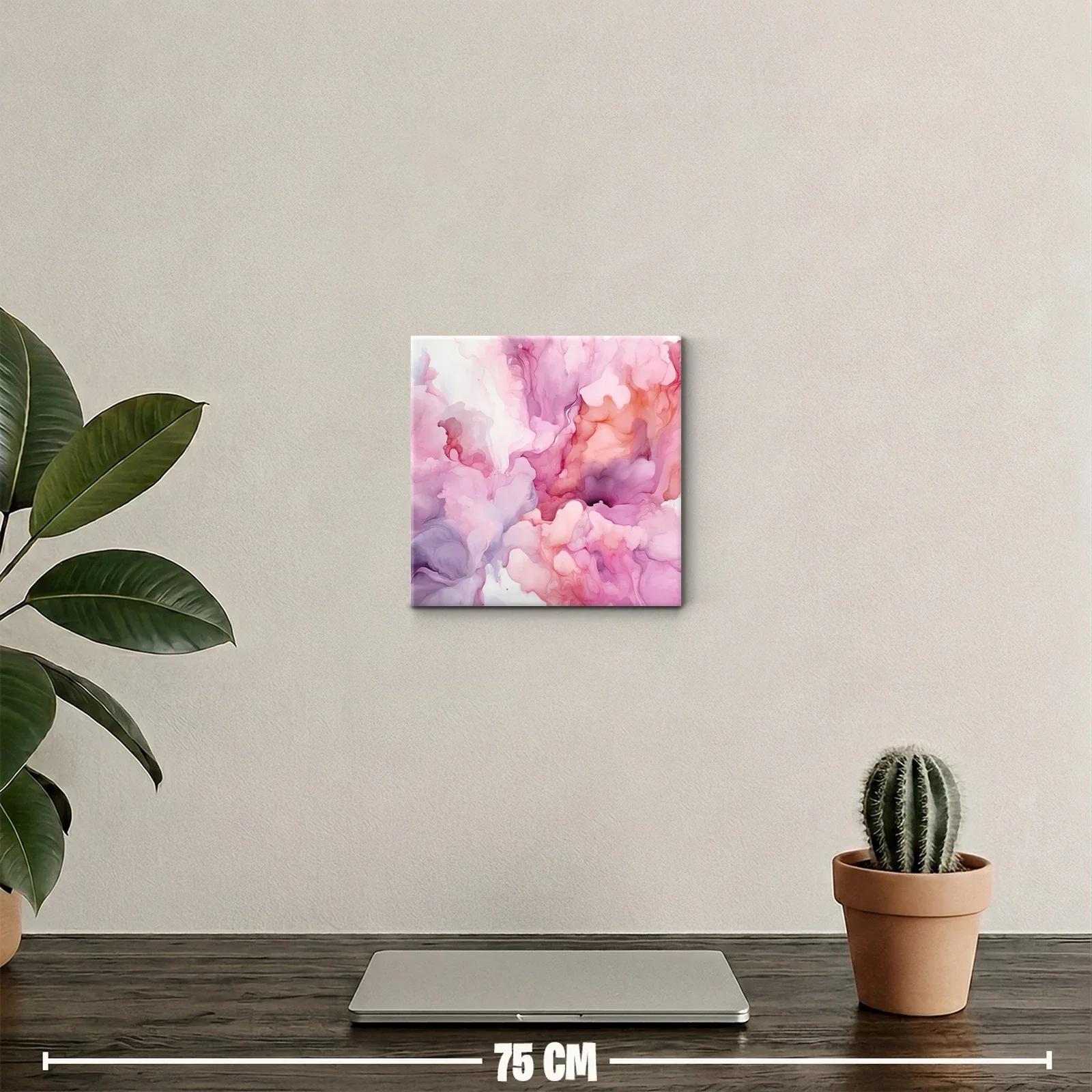 Composición abstracta en tonos rosa y violeta suaves — miniatura 2