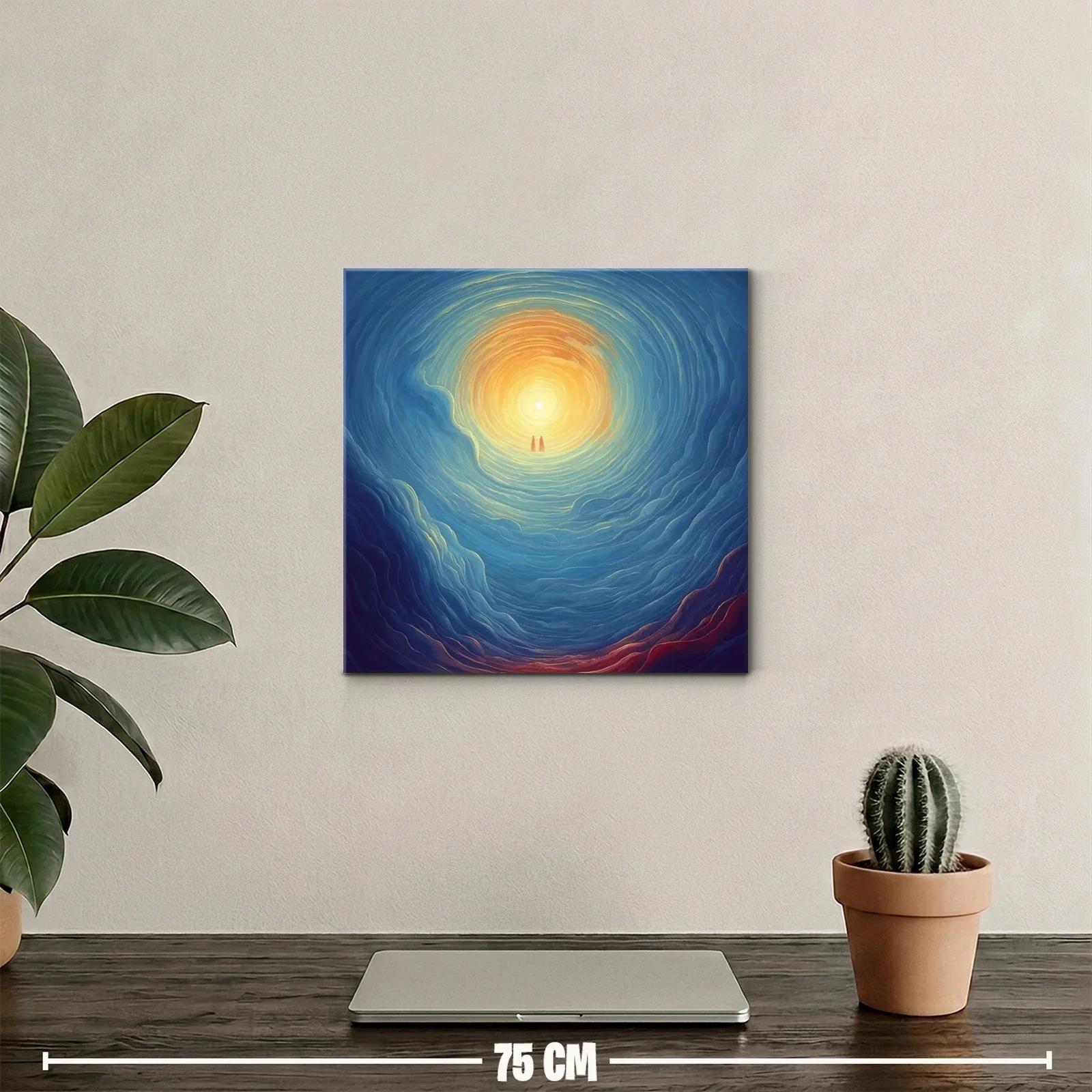 Encuentro en el túnel de luz y sombras azules — miniatura 2