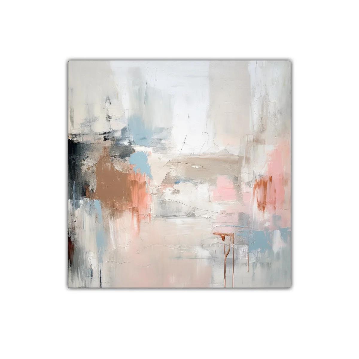 Cuadro abstracto con tonos suaves y cálidos para decoración moderna — imagen principal
