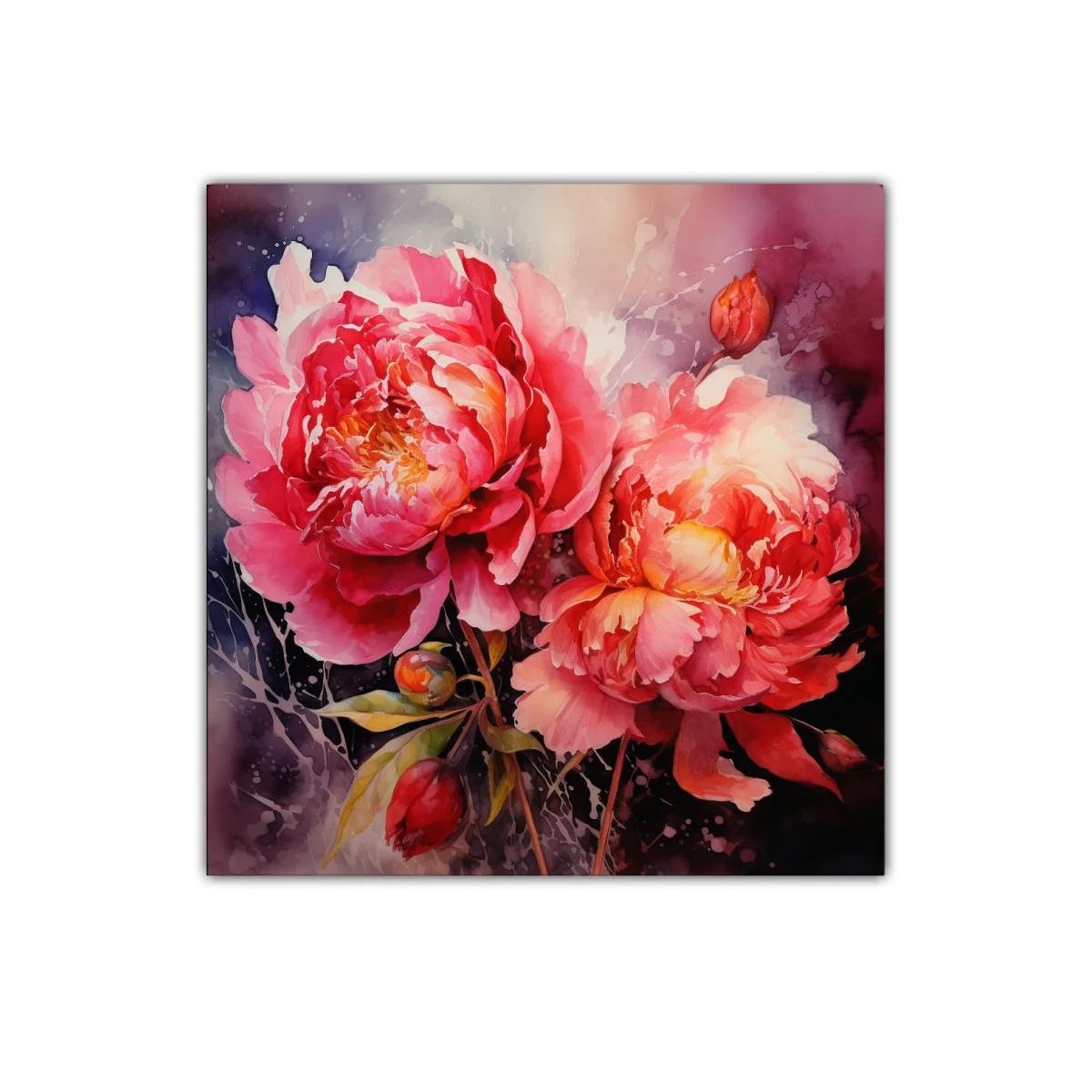 Flores vibrantes en tonos rojos y rosados llenas de vida