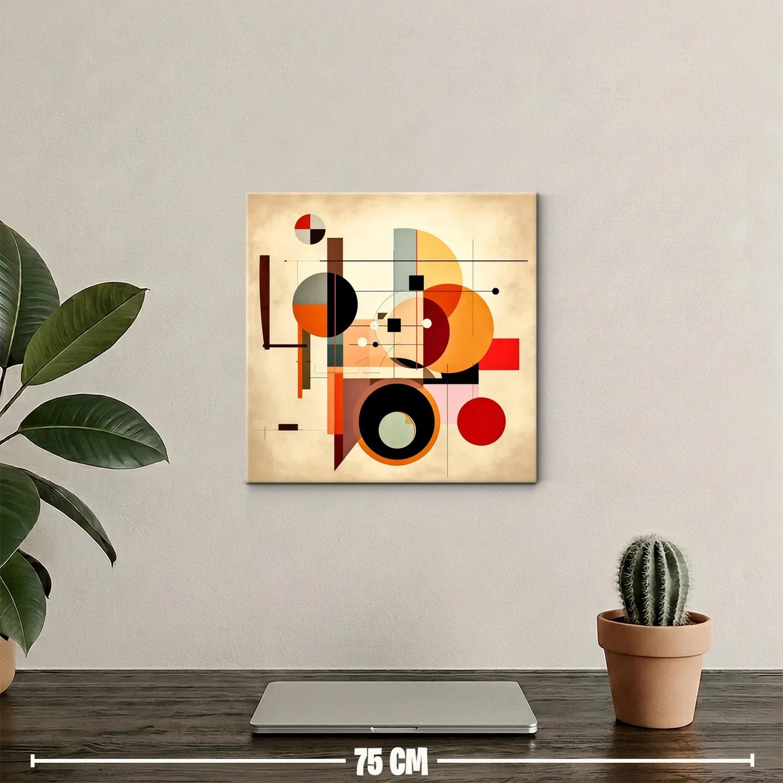 Composición geométrica en tonos cálidos y contrastes vibrantes — miniatura 2