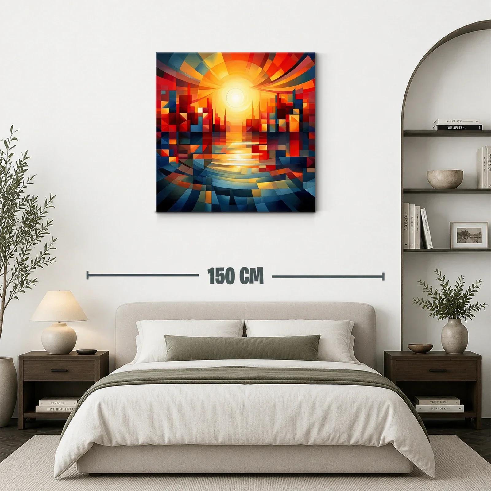 Atardecer abstracto con vibrantes formas geométricas — miniatura 3
