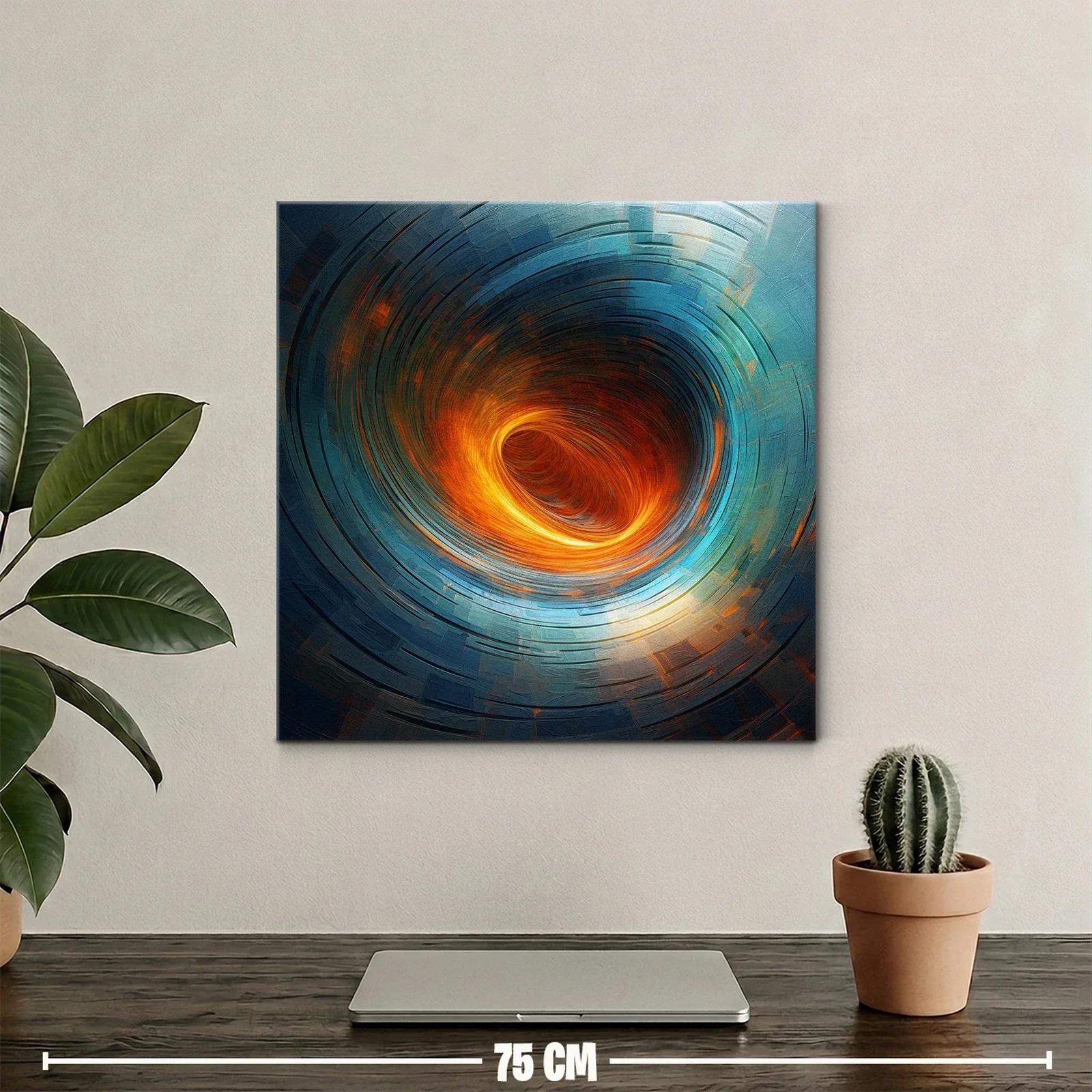 Remolino de luz vibrante en tonos cálidos y azules — miniatura 2