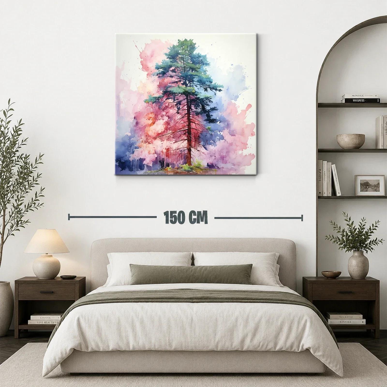 Árbol solitario con fondo vibrante en tonos pastel — miniatura 3