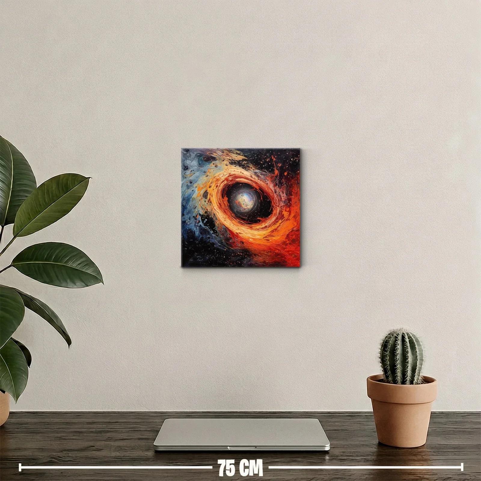 Cuadro abstracto con explosión de colores vibrantes y dinámicos — miniatura 2