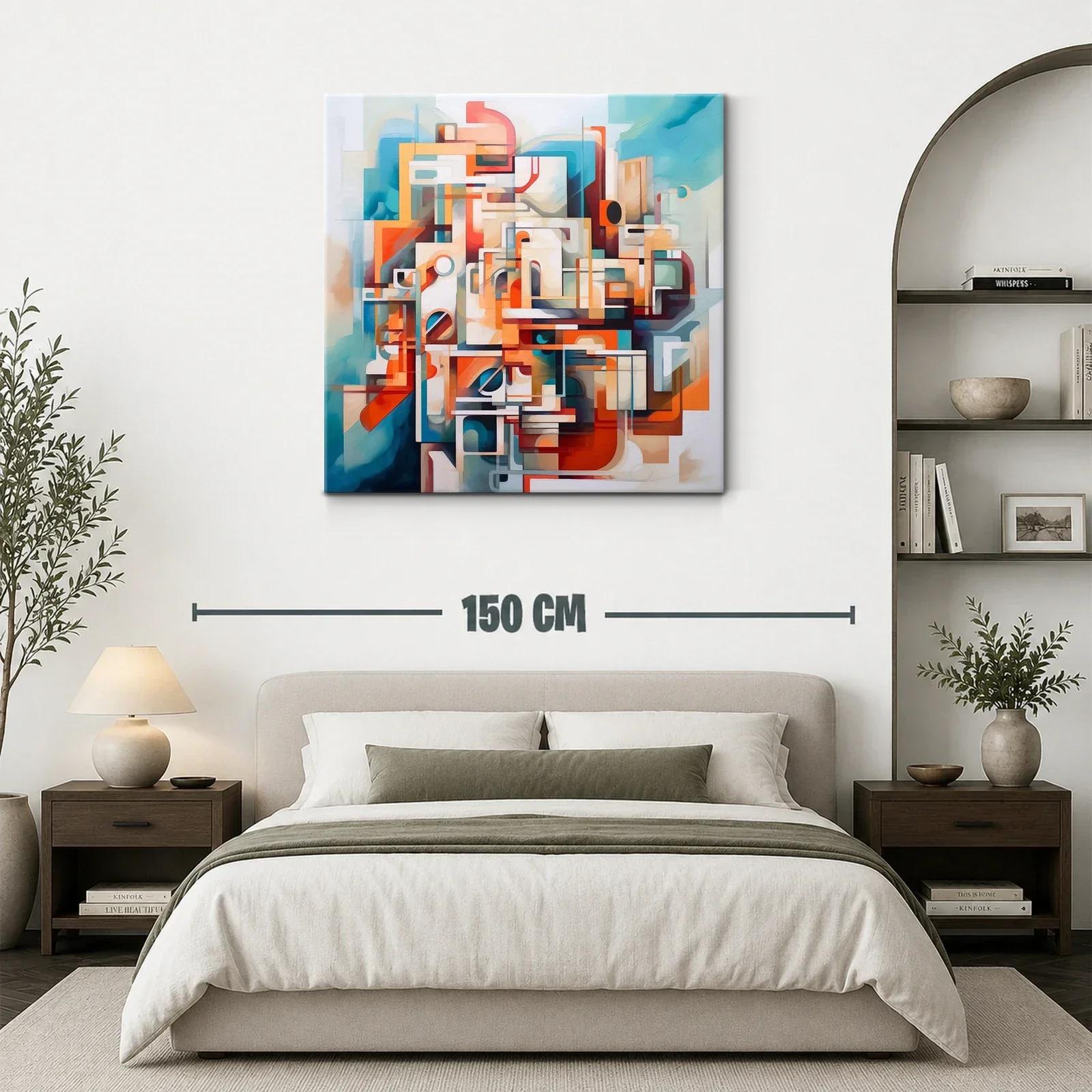 Composición abstracta con formas geométricas y tonos cálidos — miniatura 3