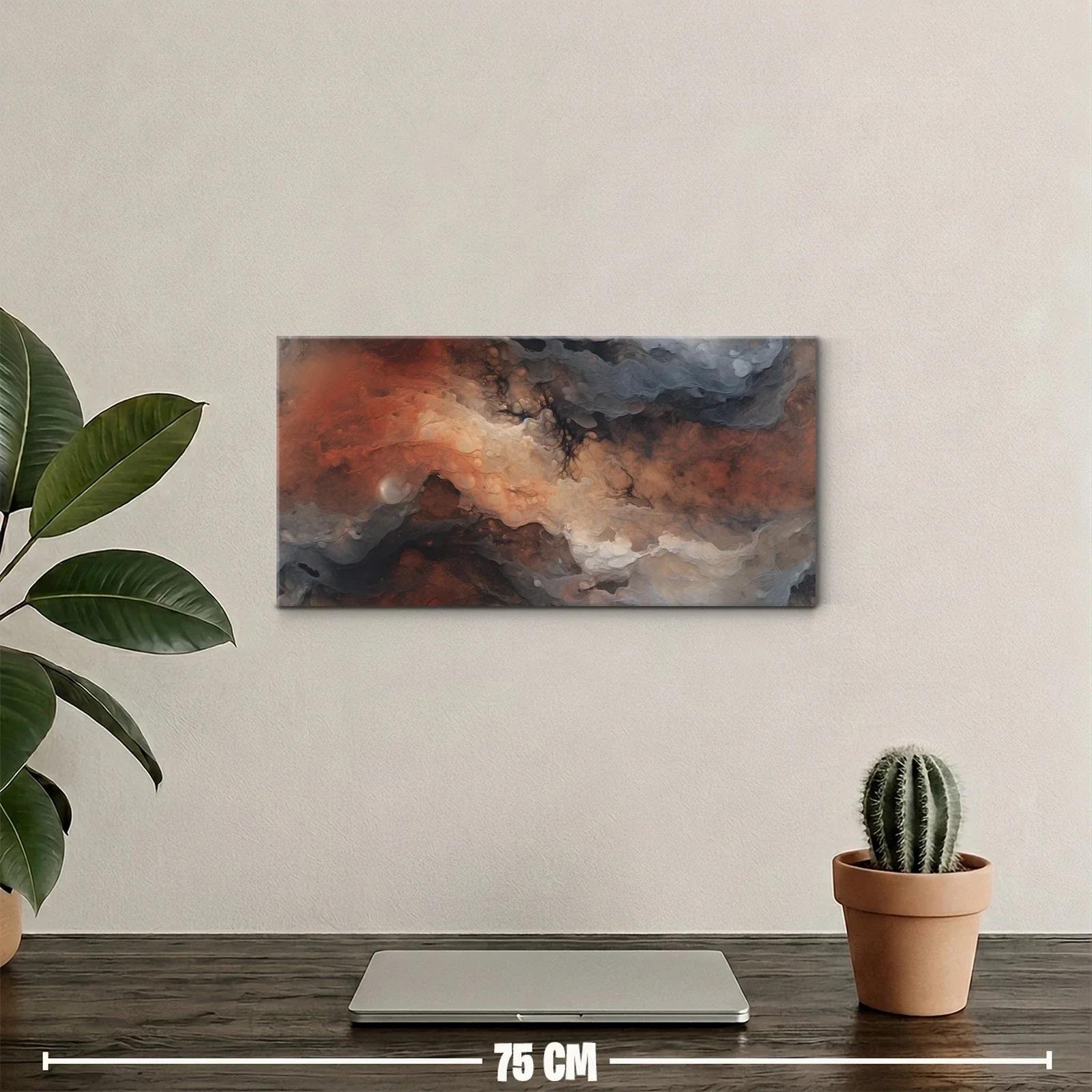 Cuadro nube de tormenta abstracta en tonos cálidos y claros — miniatura 2