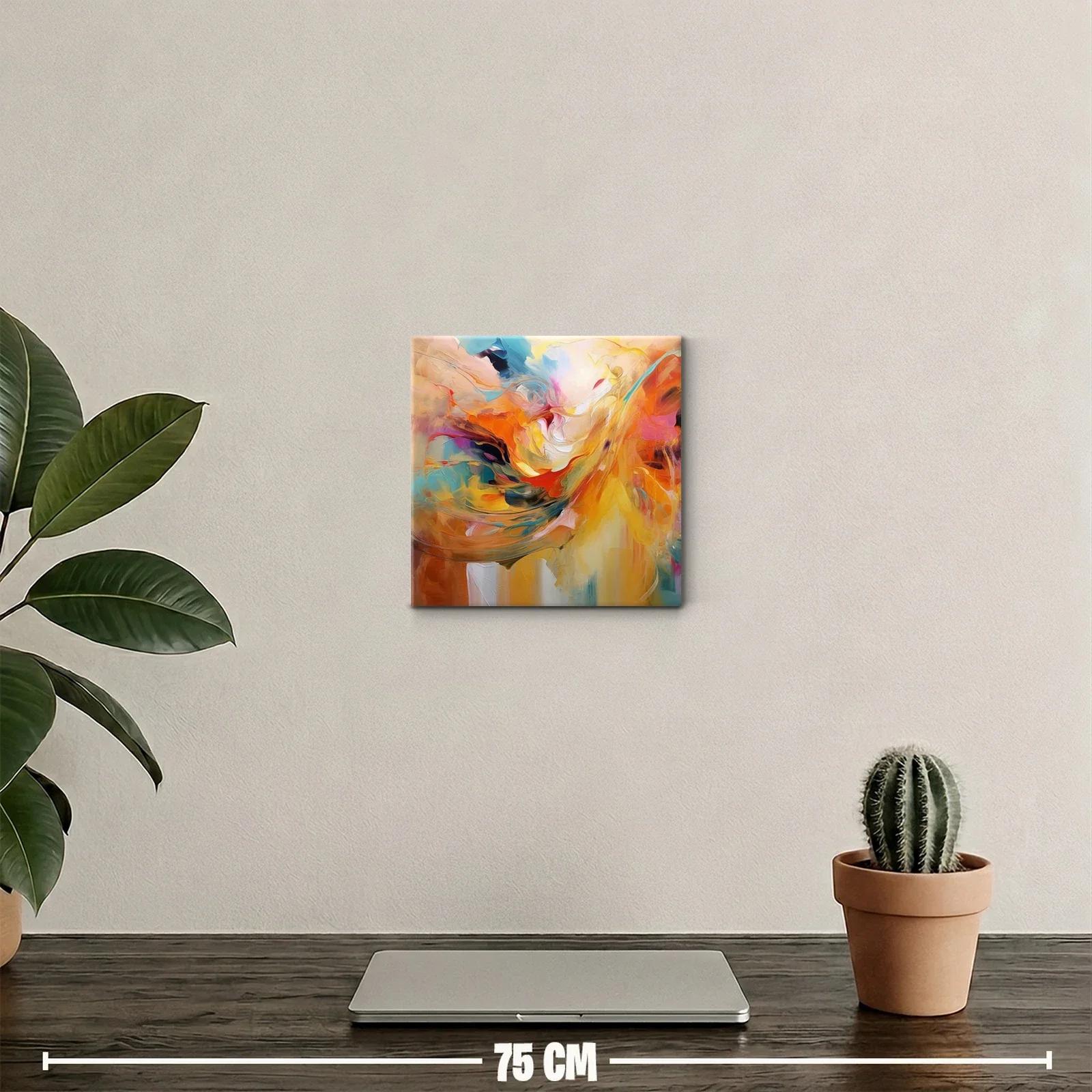 Abstracto vibrante con tonos cálidos y frescos para decorar — miniatura 2
