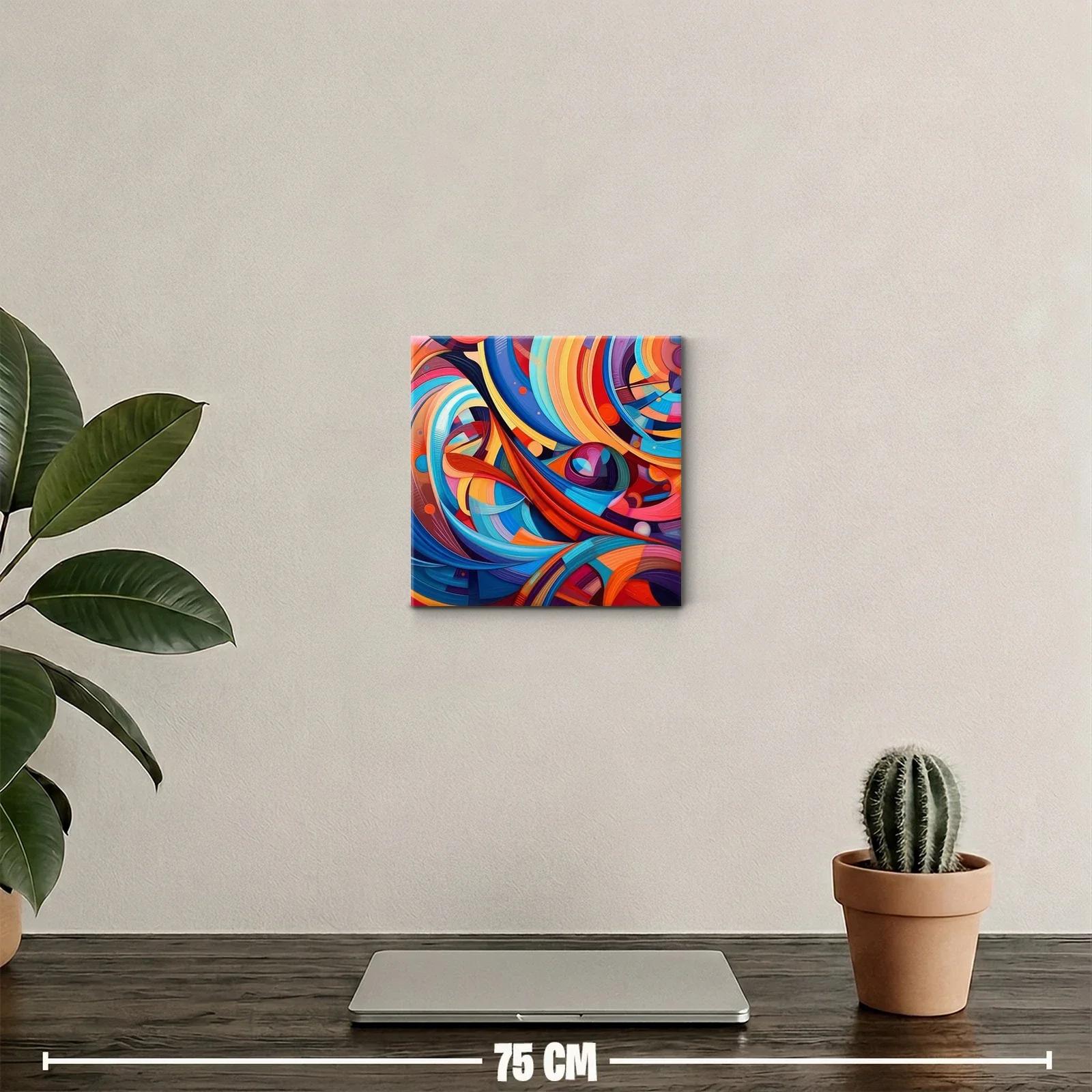 Composición abstracta de formas dinámicas y colores vivos — miniatura 2