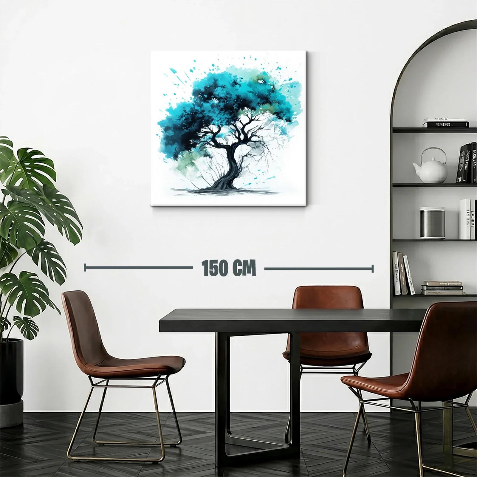 Árbol con copa azul vibrante y tronco sinuoso — miniatura 2