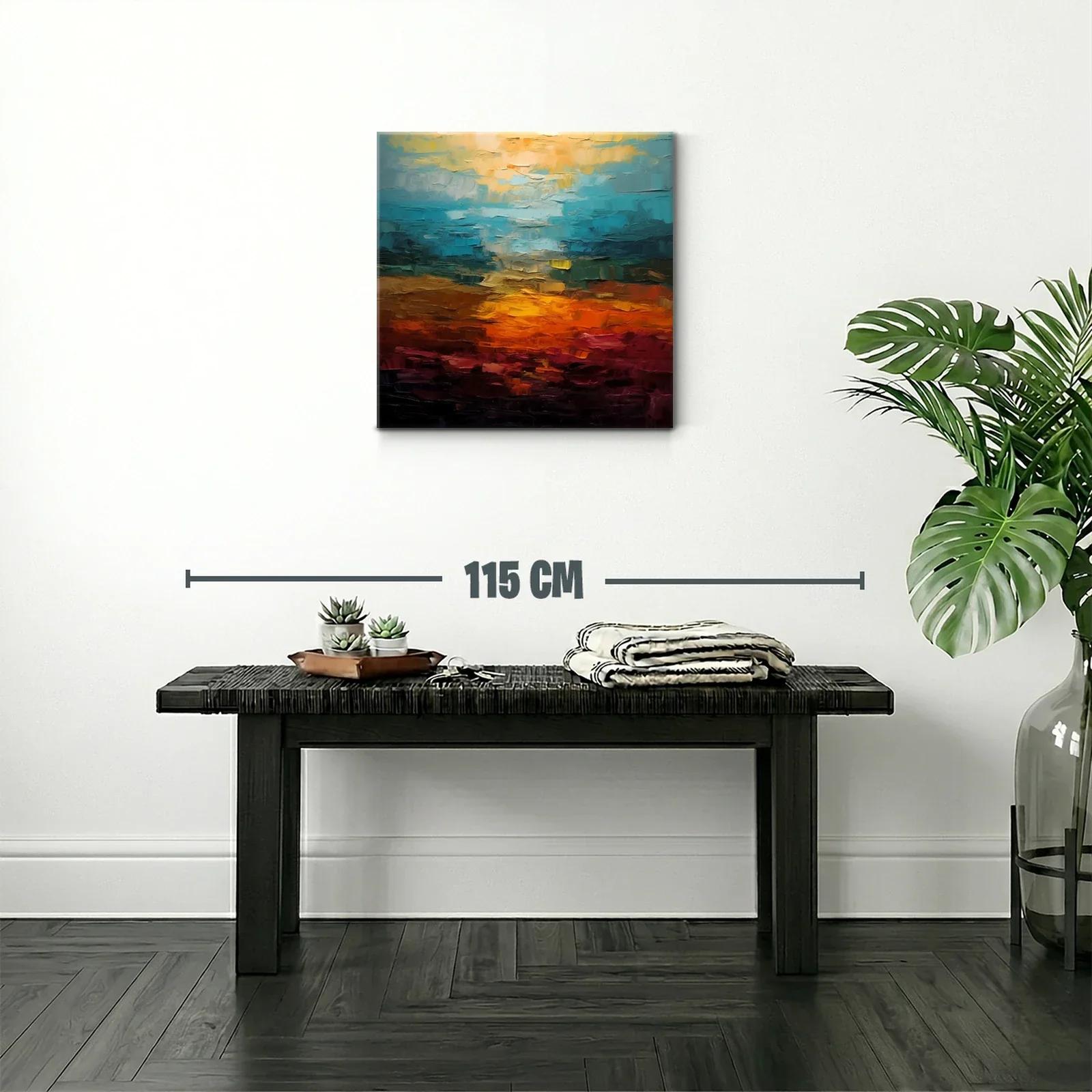 Atardecer Abstracto en Vivos Tonos Cálidos y Fríos — miniatura 2