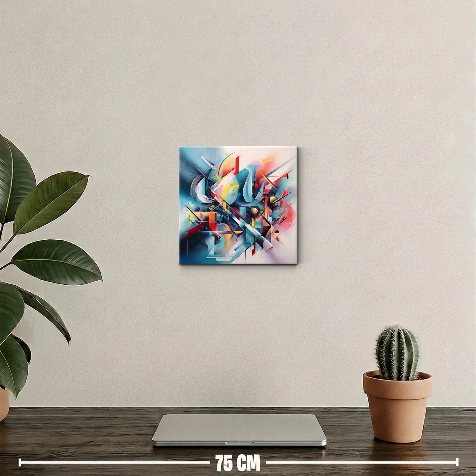 Composición dinámica con formas y colores vibrantes — miniatura 2