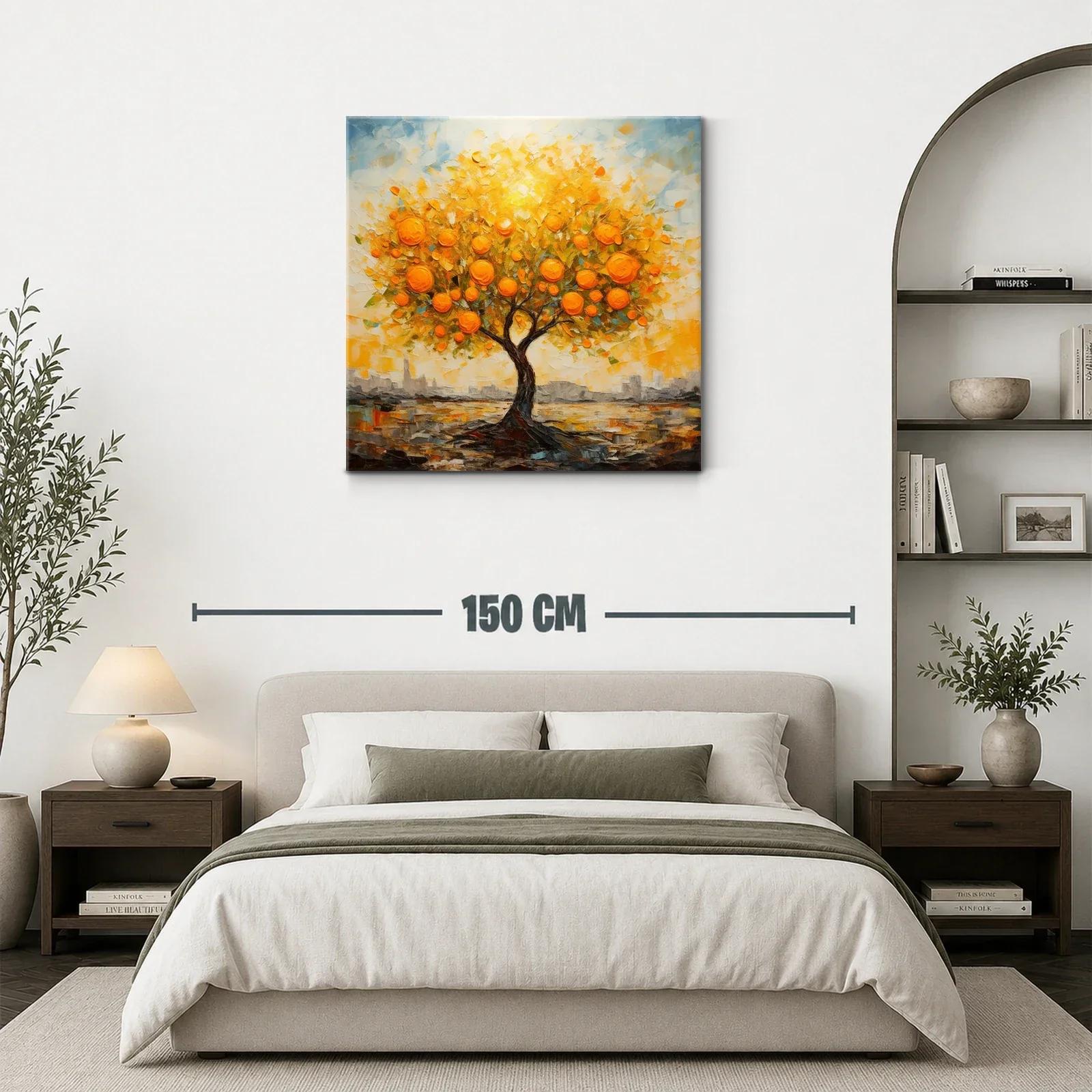 Árbol de frutas naranjas en paisaje cálido y vibrante — miniatura 3