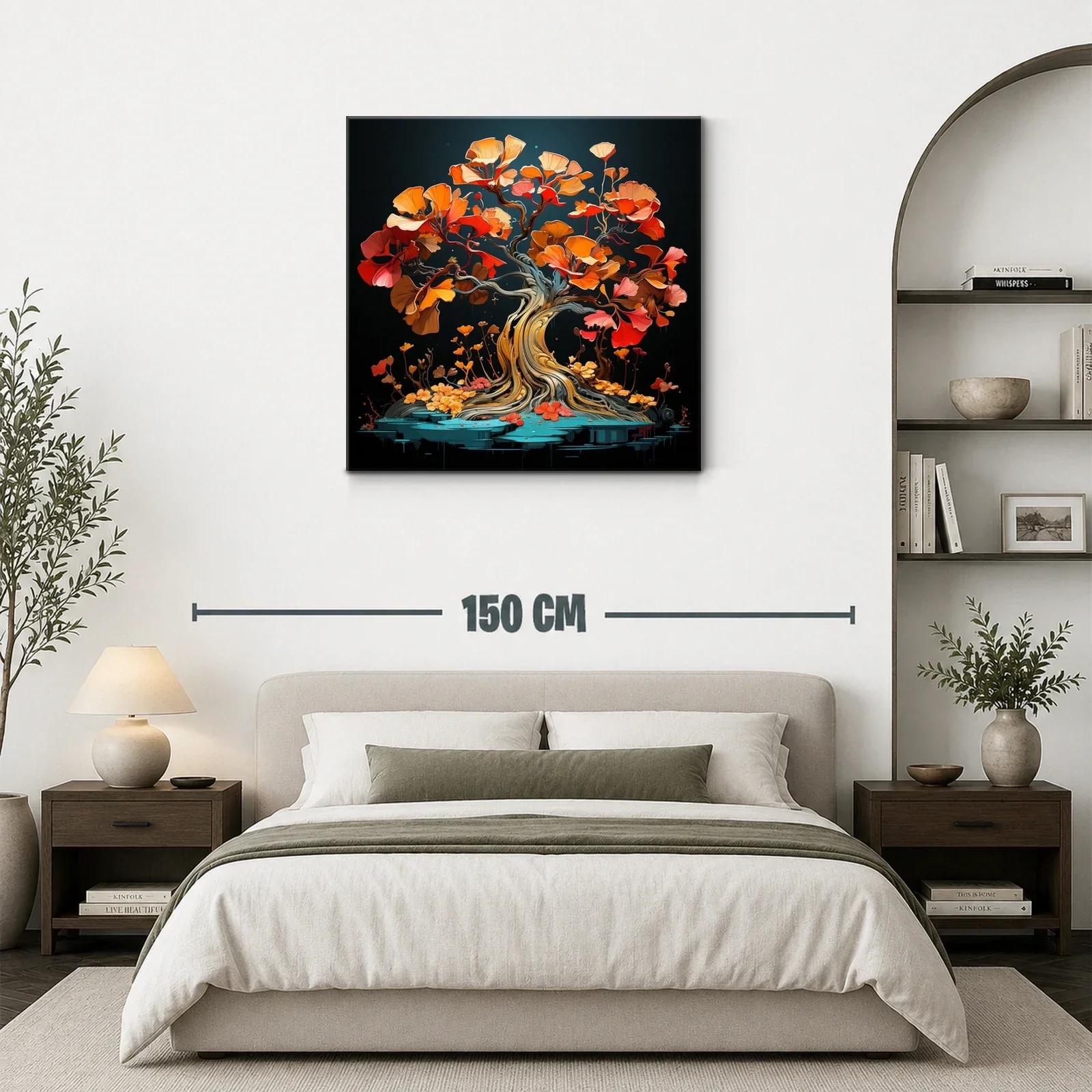 Árbol mágico con hojas en tonos cálidos y vibrantes — miniatura 3