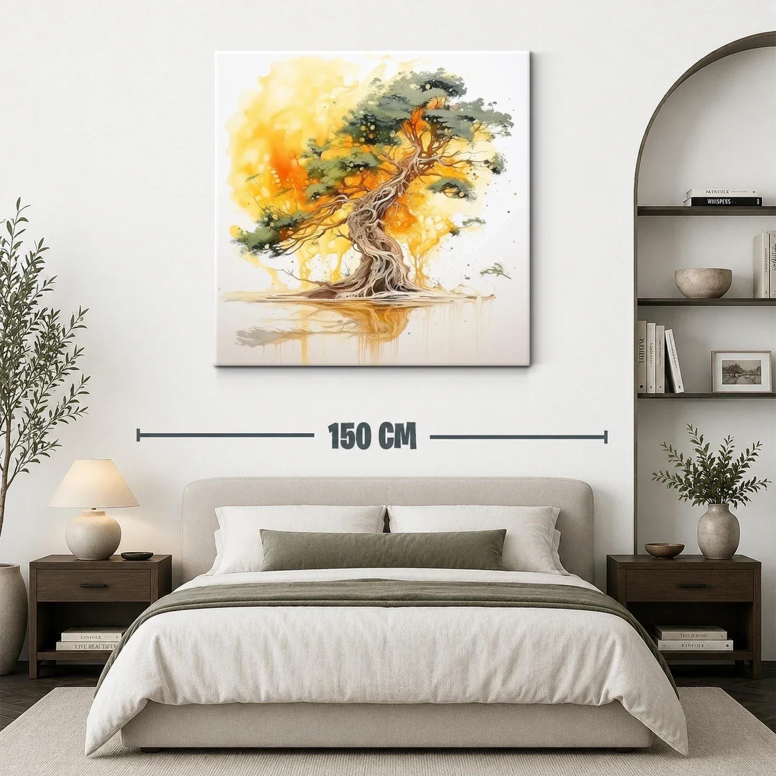 Árbol entre luz dorada y ramas entrelazadas — miniatura 3