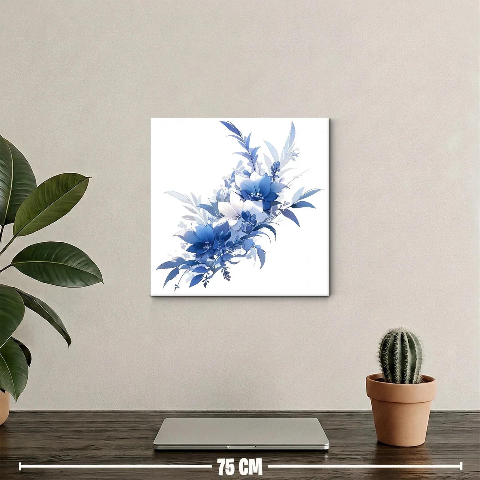 Composición floral elegante en tonos azules y blancos — miniatura 2