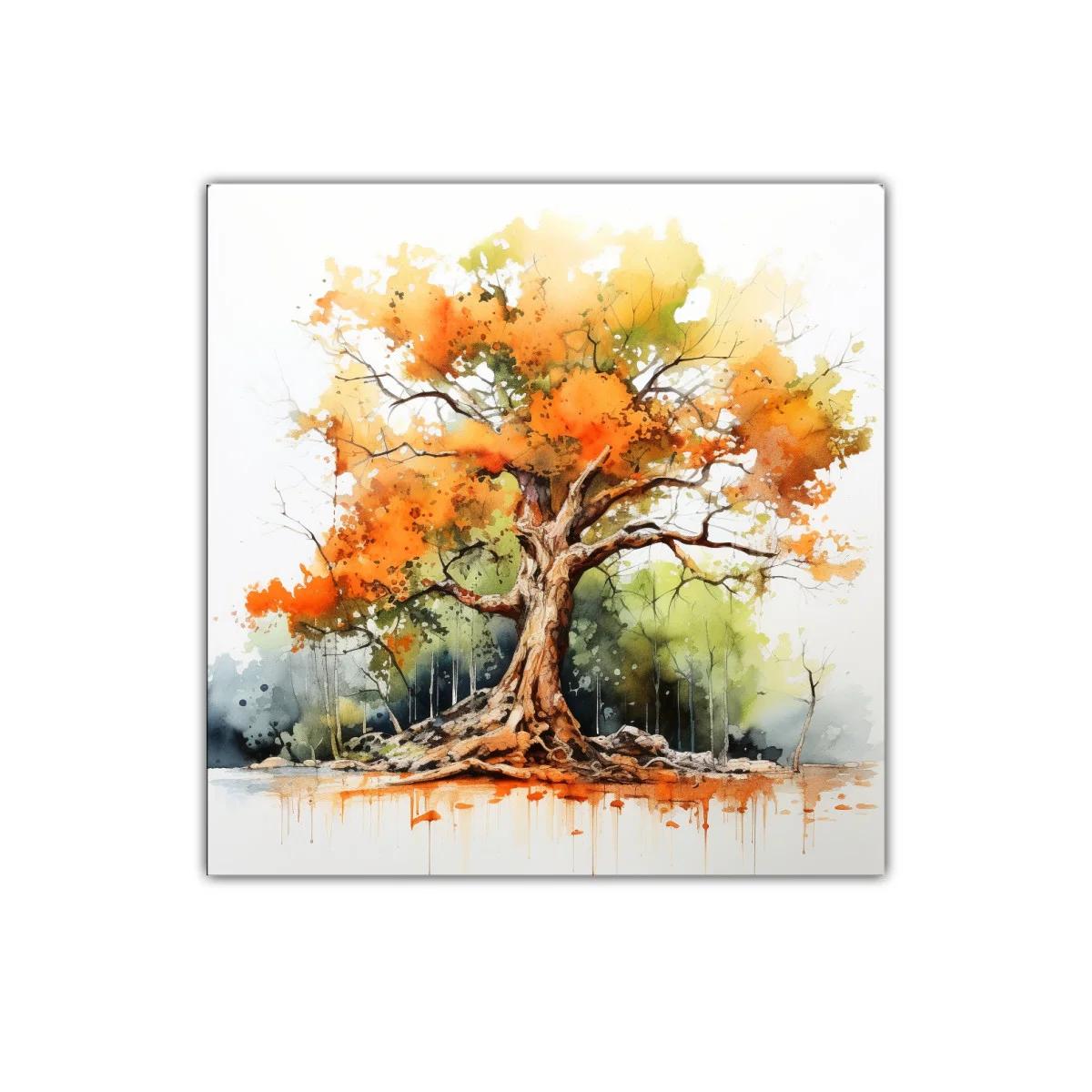 Árbol otoñal con tonos cálidos y vibrantes — miniatura 1