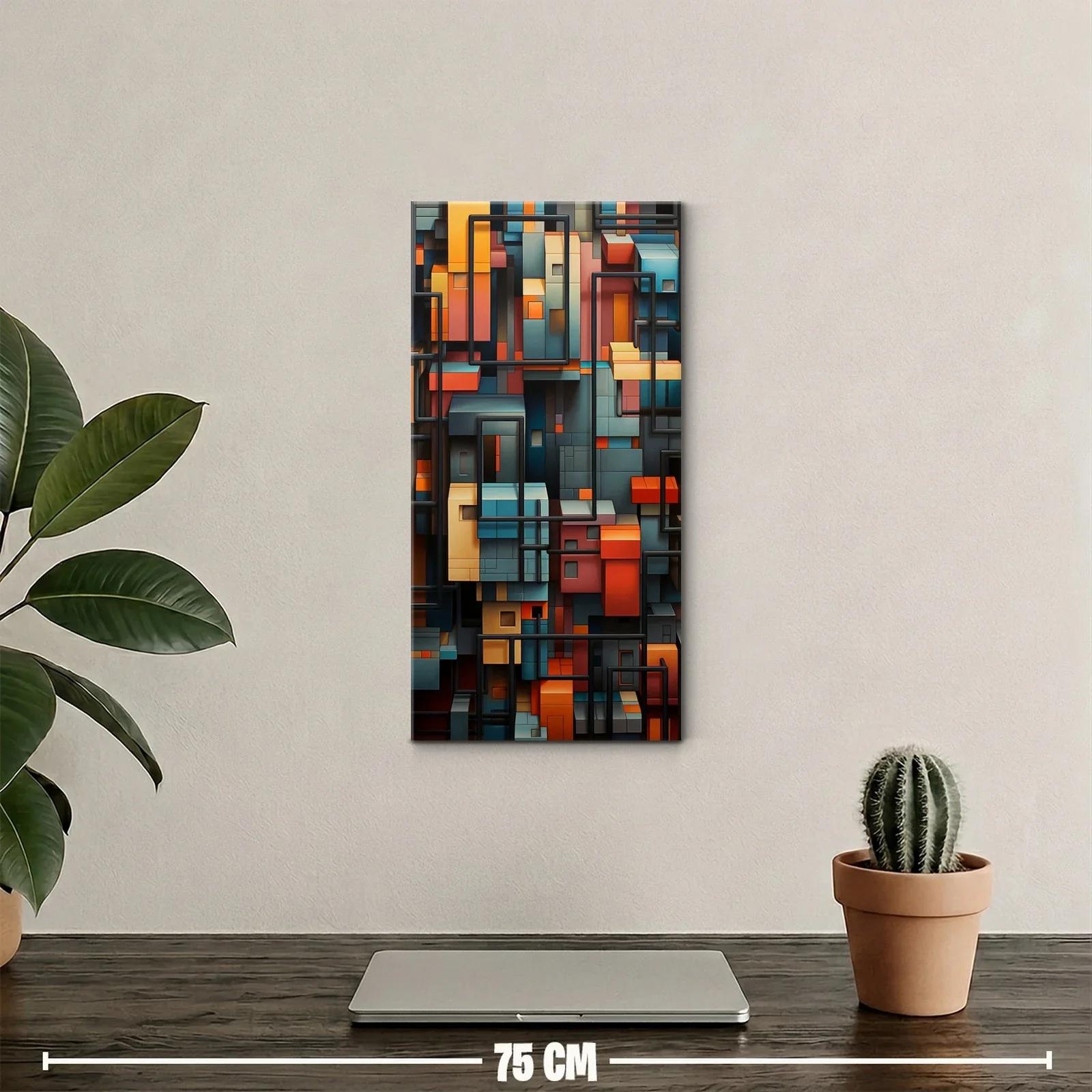 Cuadro mosaico de rectángulos y ventanas apiladas — miniatura 2