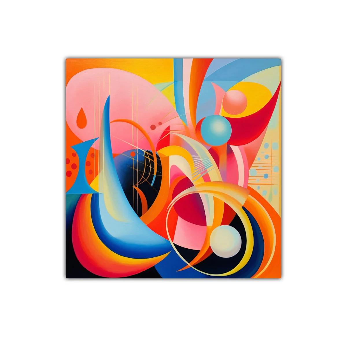 Cuadro abstracto vibrante con formas y colores intensos — imagen principal