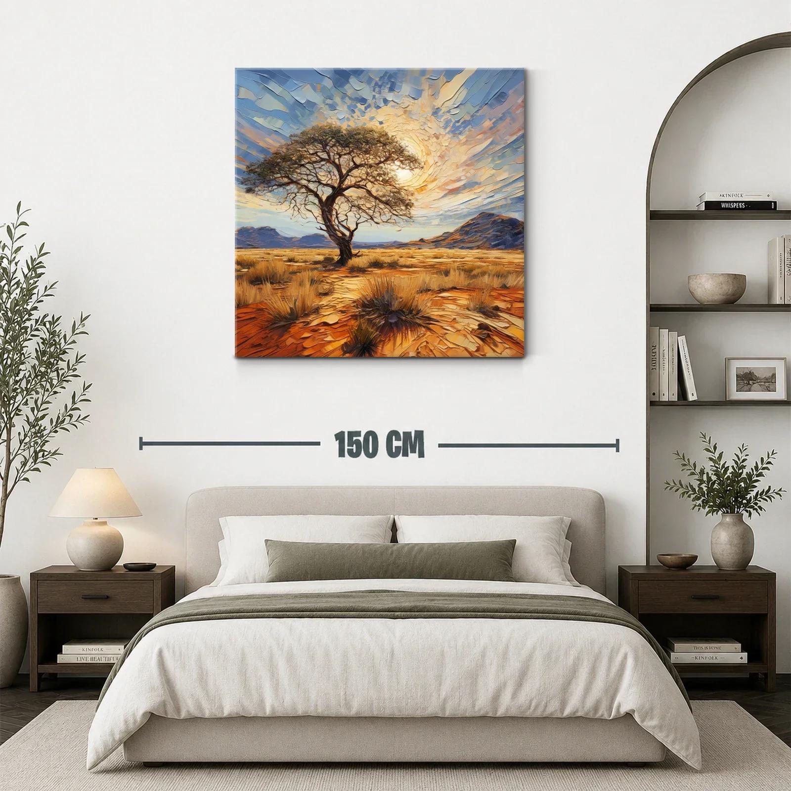 Serenidad del paisaje árido con un árbol solitario — miniatura 3