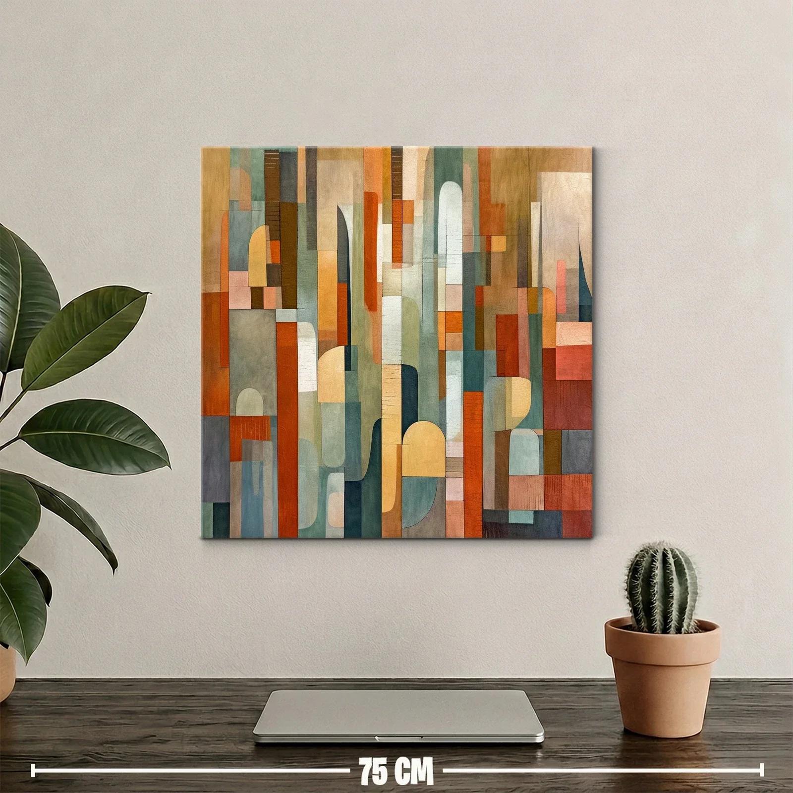 Composición abstracta con formas geométricas y tonos cálidos — miniatura 2