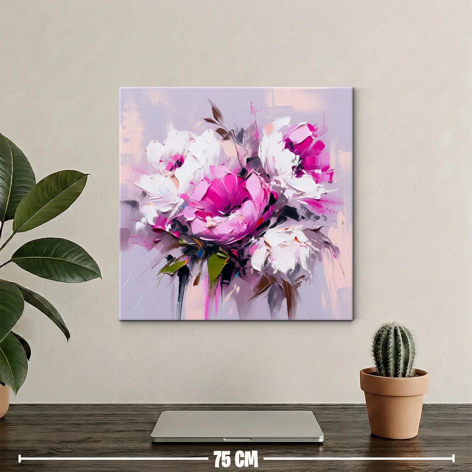 Flores vibrantes en tonos rosa y blanco con fondo suave — miniatura 2