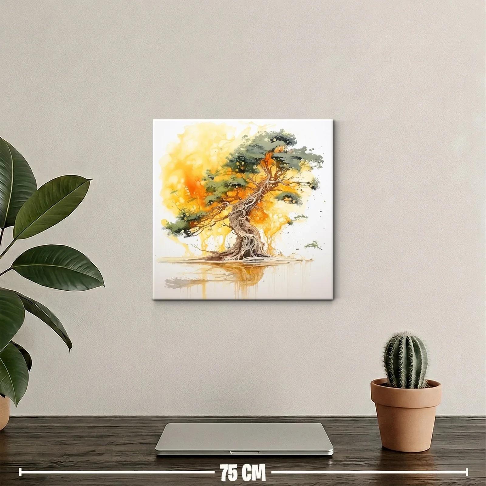 Árbol entre luz dorada y ramas entrelazadas — miniatura 2