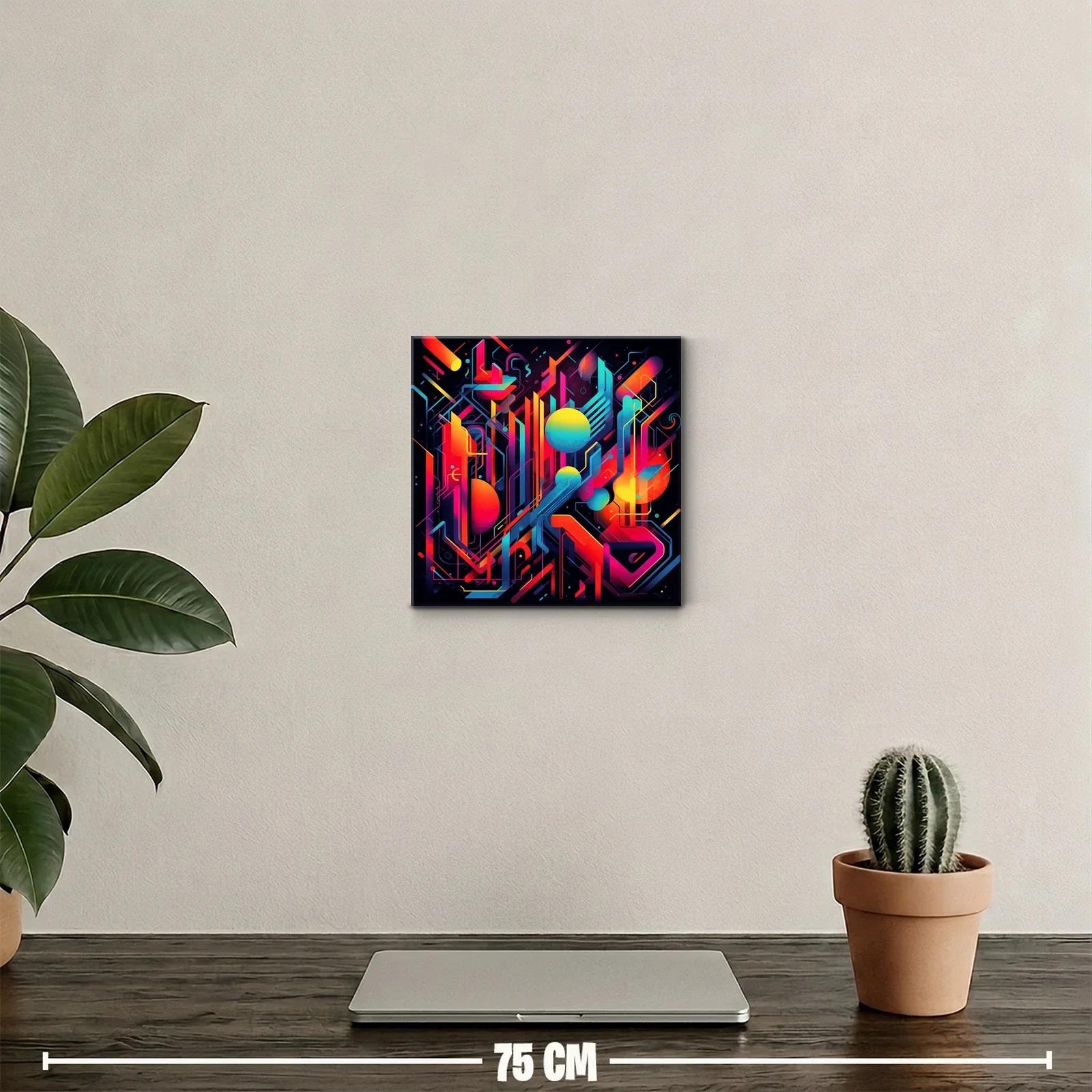 Composición abstracta con formas geométricas y colores vibrantes — miniatura 2