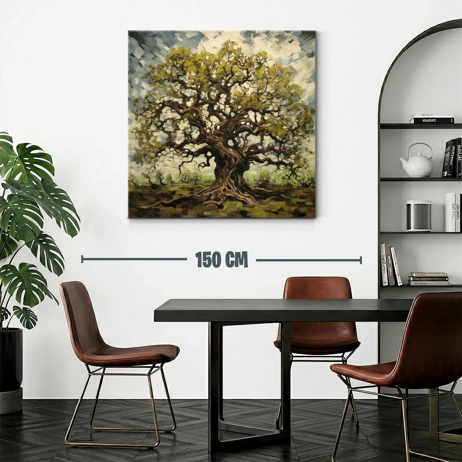 Árbol imponente con ramas entrelazadas y follaje dorado — miniatura 2