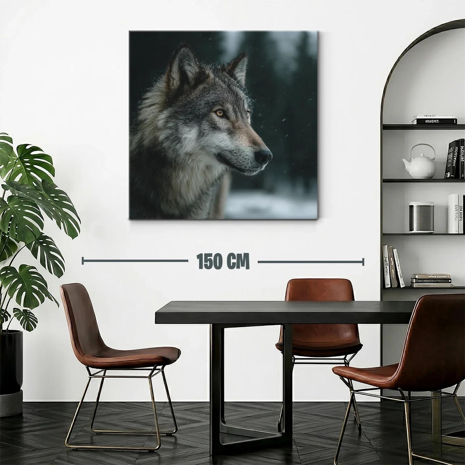 Retrato de lobo en ambiente invernal con mirada intensa — miniatura 2